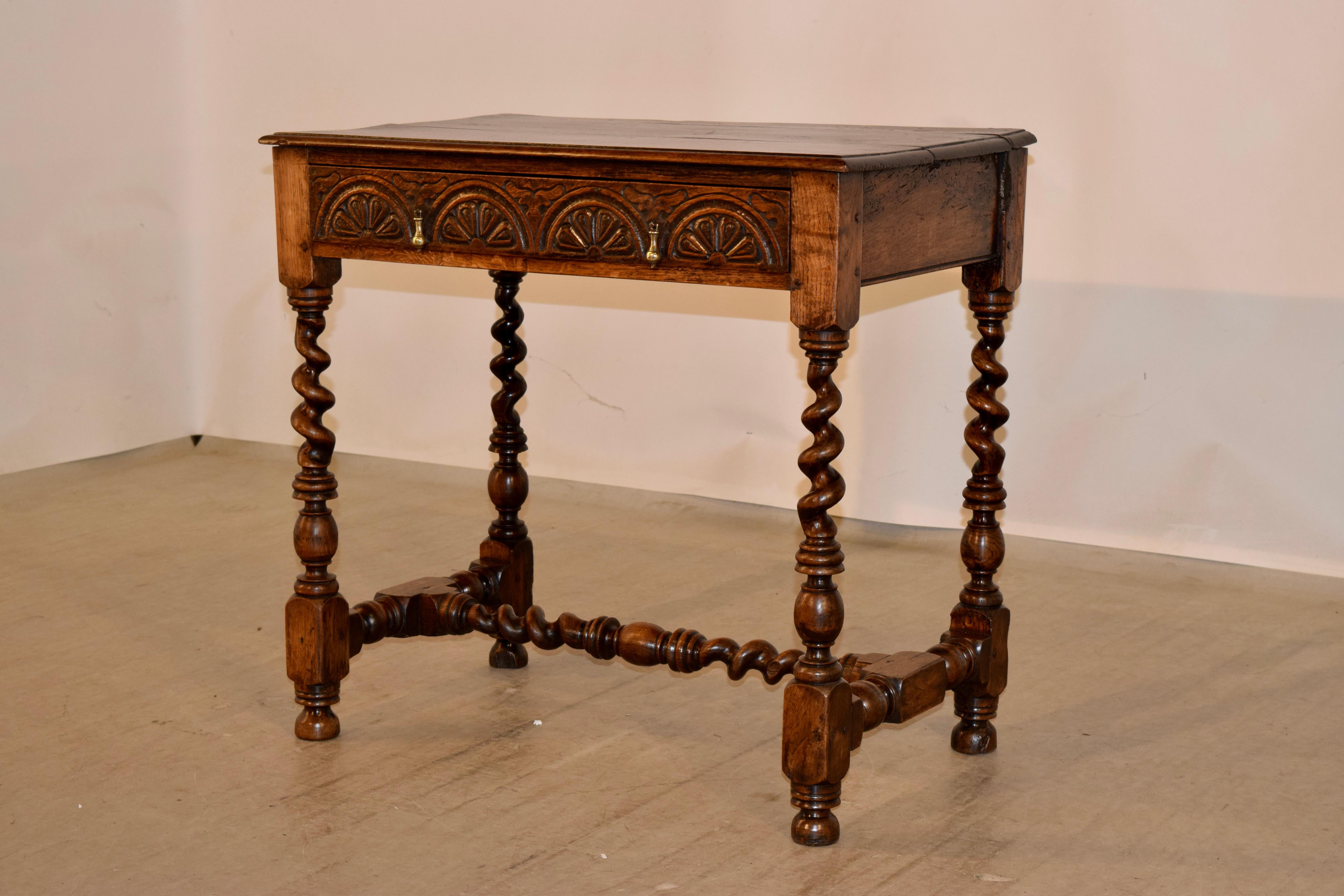 17th Century English Oak Side Table 1
