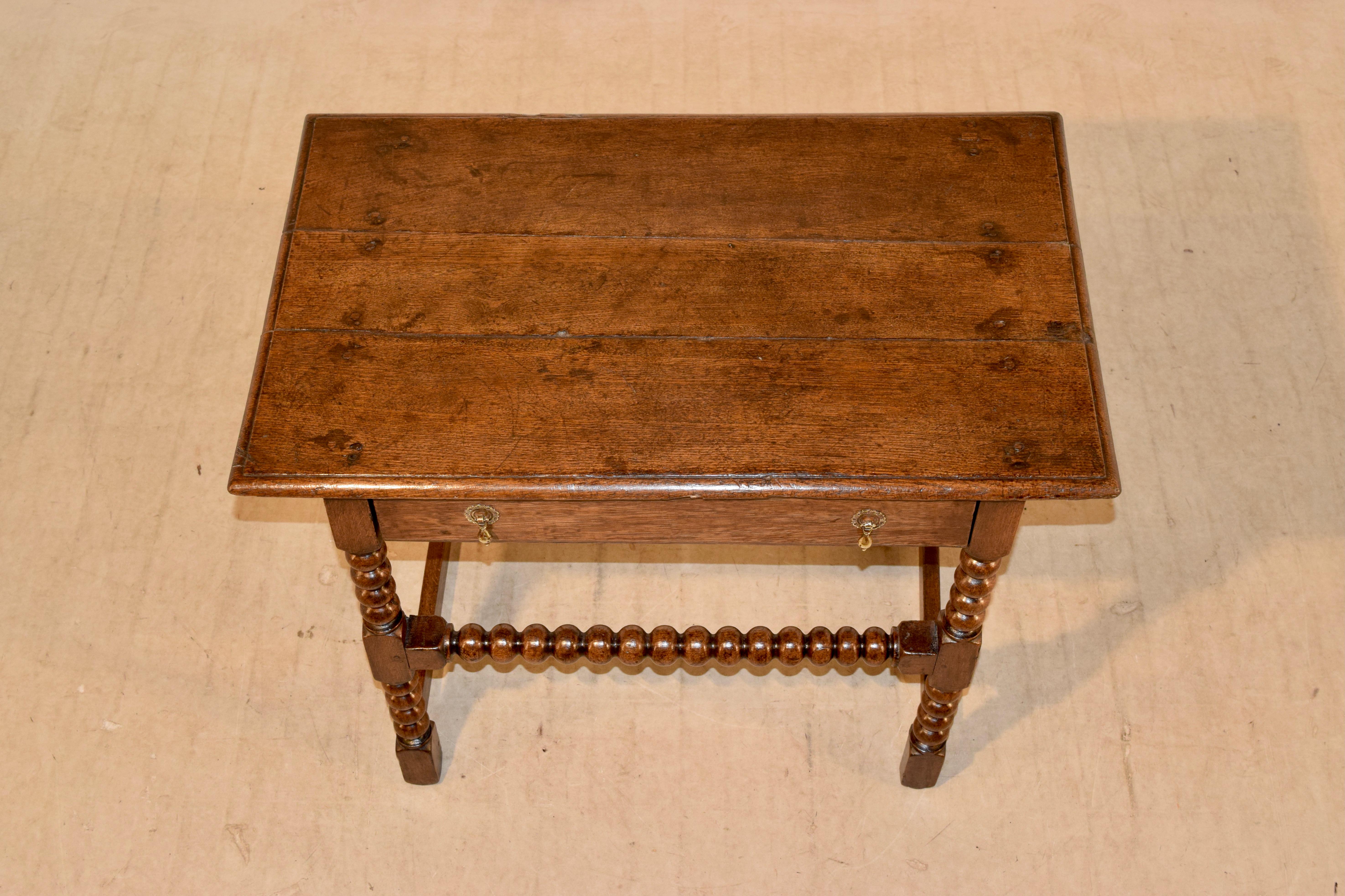 17th Century English Oak Side Table 1