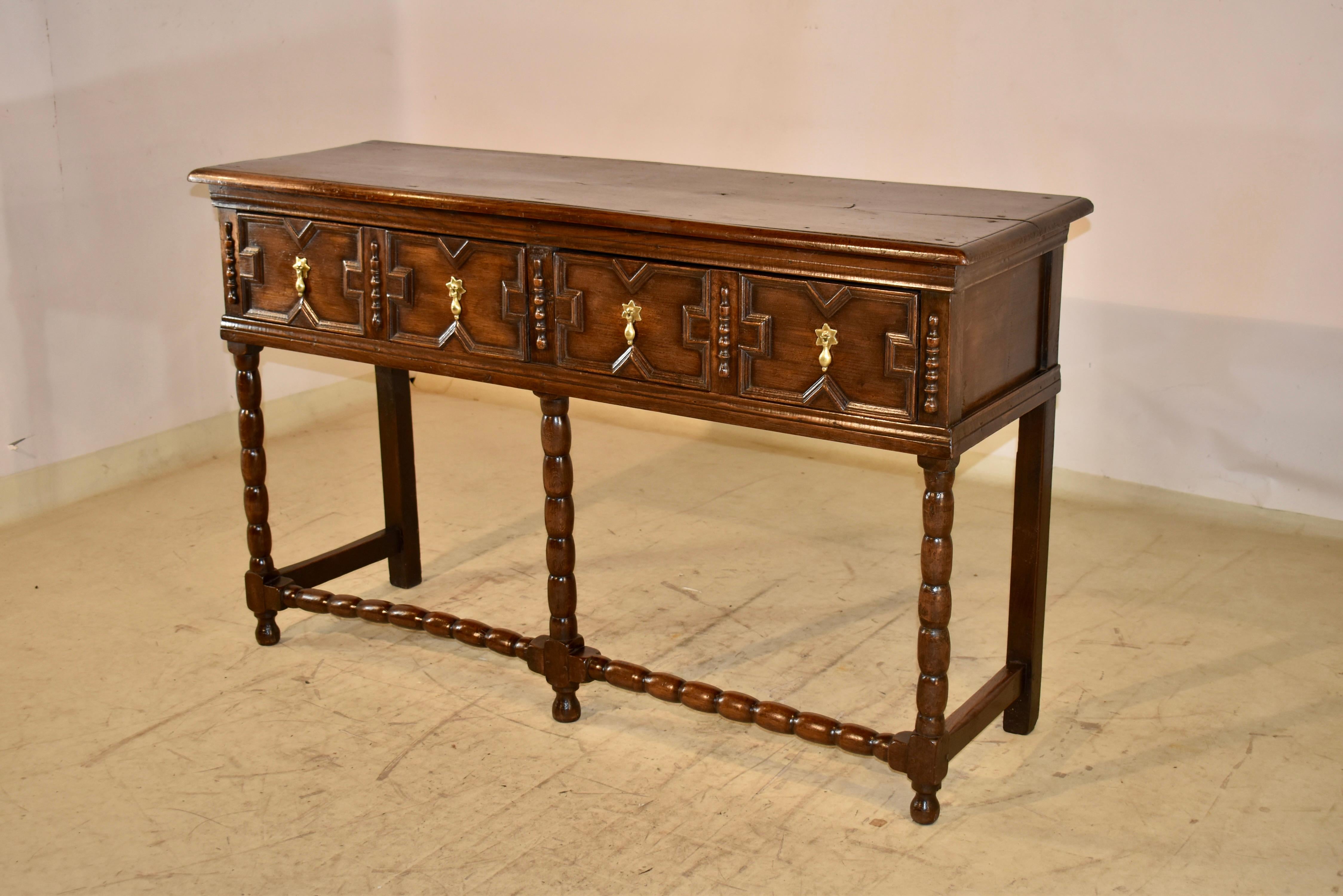 Fino al XVIII secolo Credenza in Oak inglese del XVII secolo in vendita