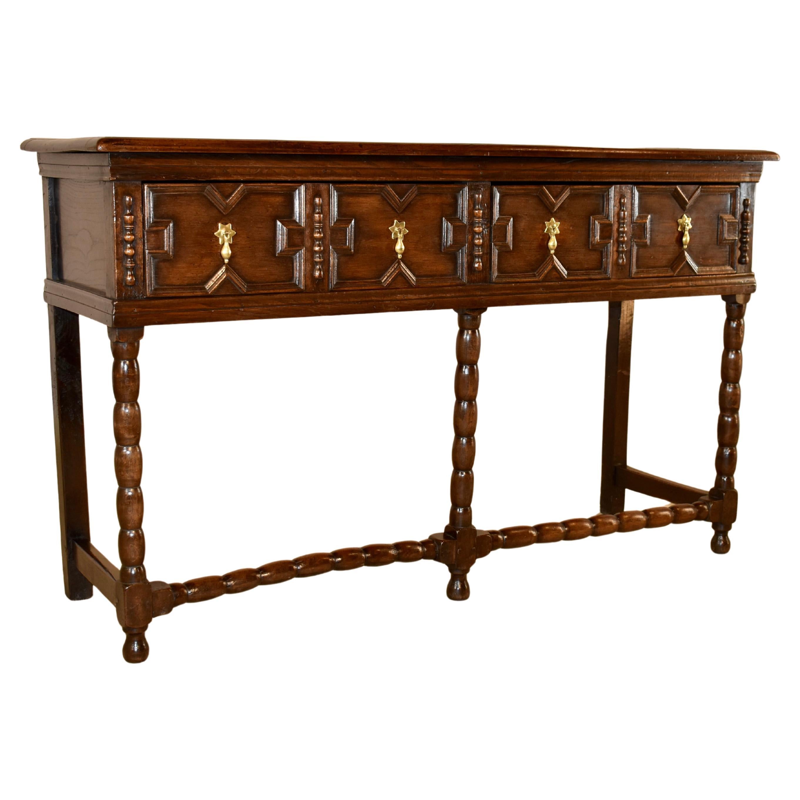 Buffet en Oak Oak anglais du 17ème siècle