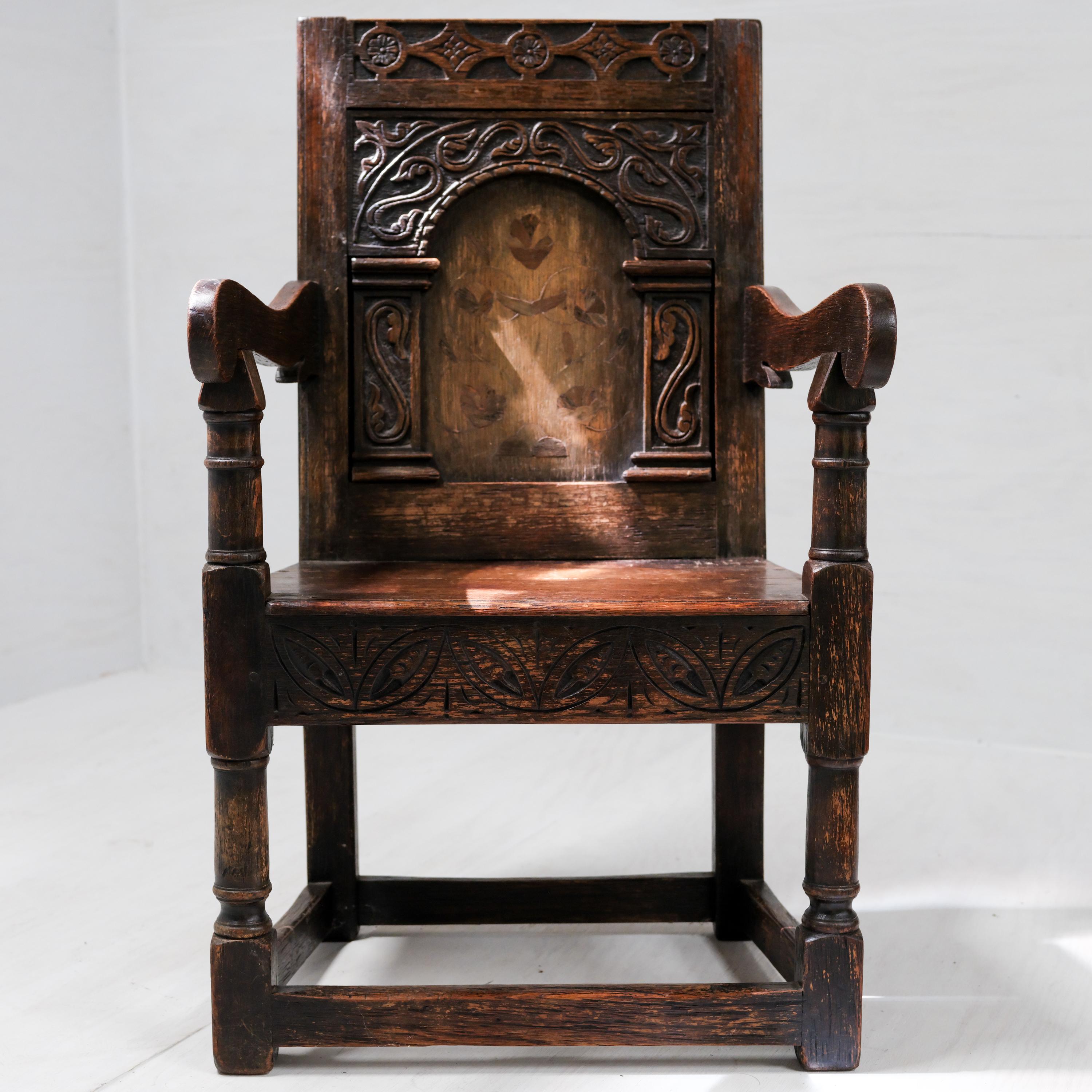 17th Century English Oak Wainscot Armchair, Circa 1680's For Sale at ...