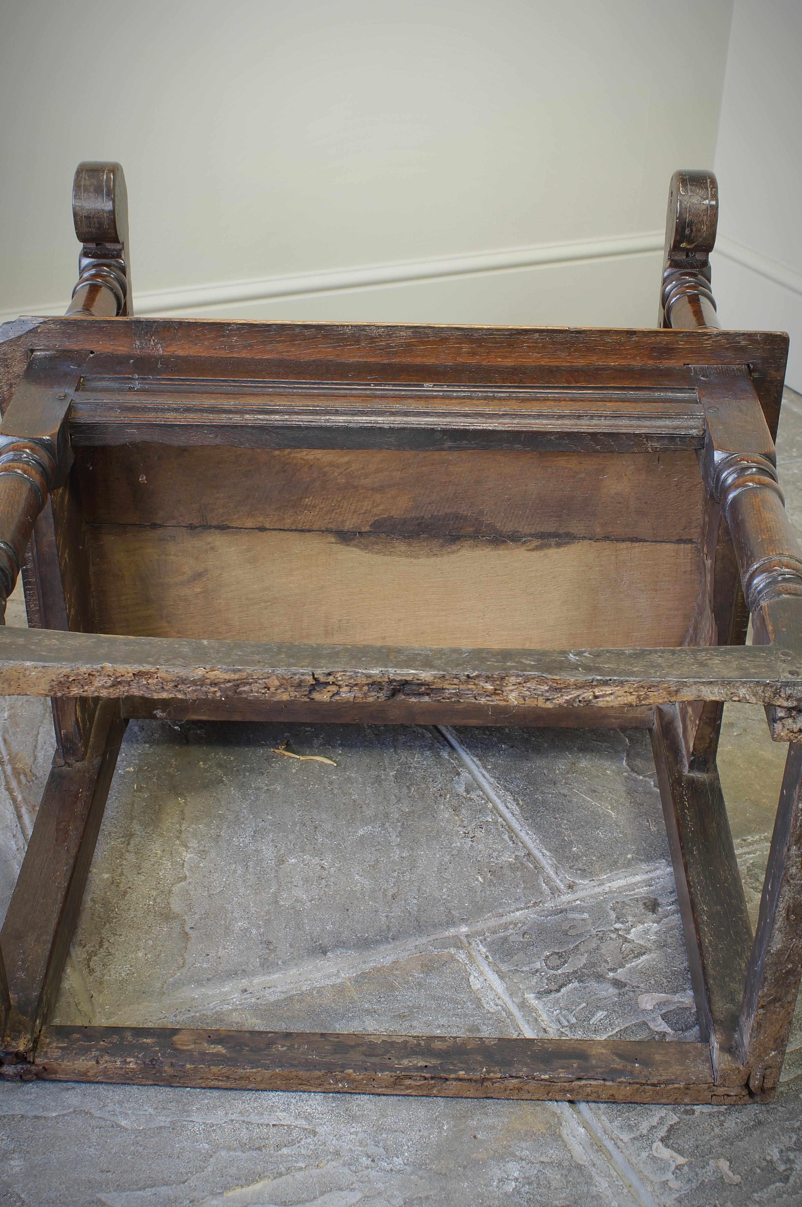 17th Century  English Oak Wainscot Armchair. For Sale 7