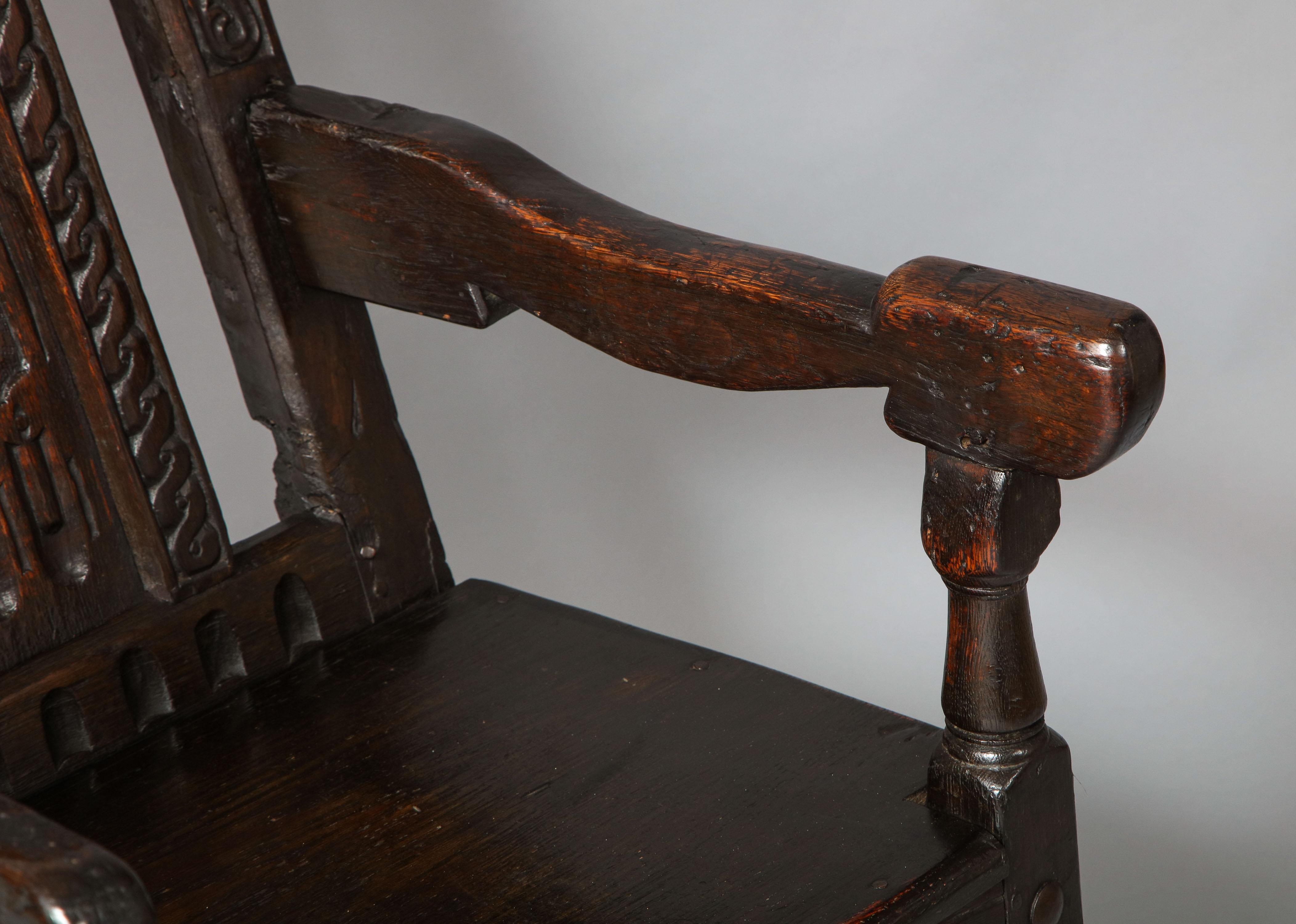 17th Century English or Welsh Wainscot Chair 4