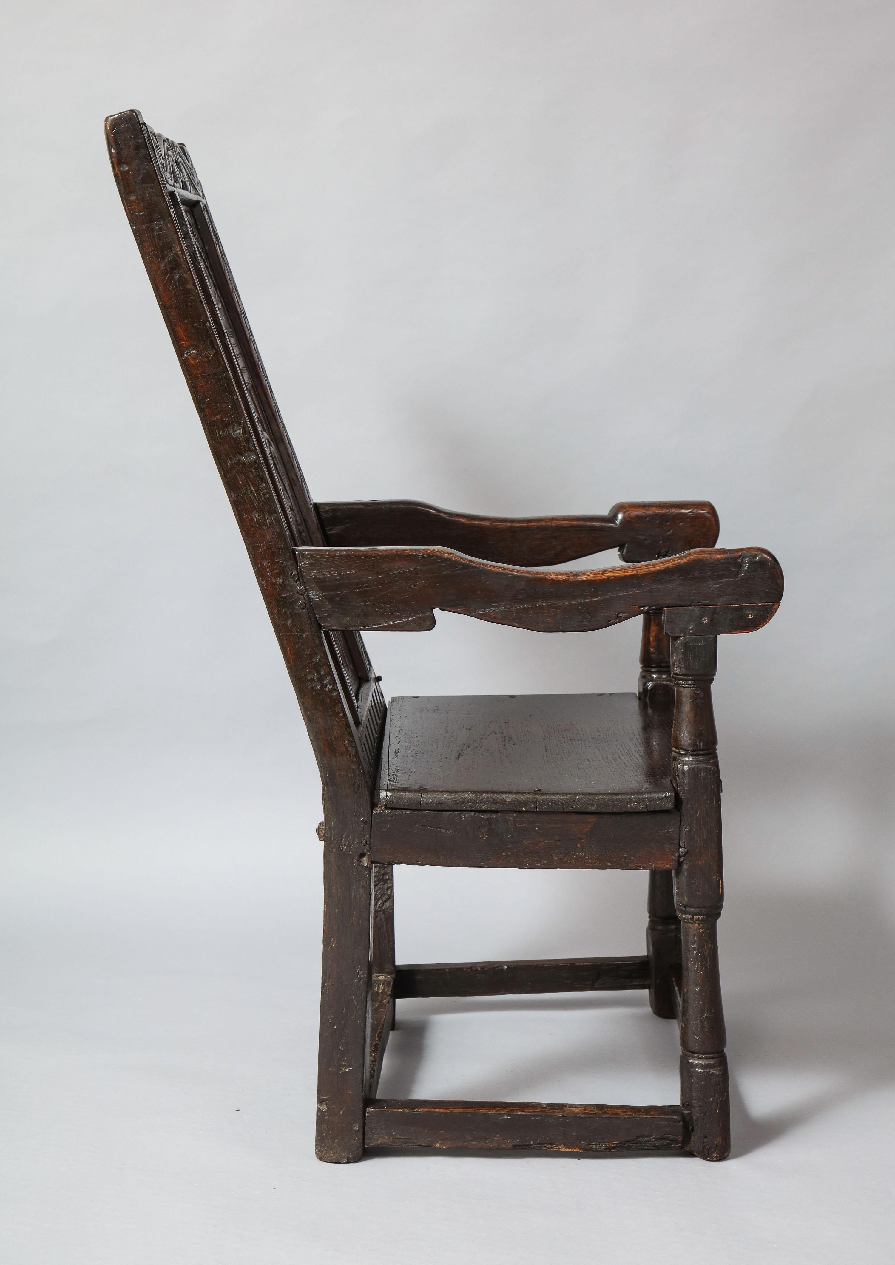 17th Century English or Welsh Wainscot Chair 5
