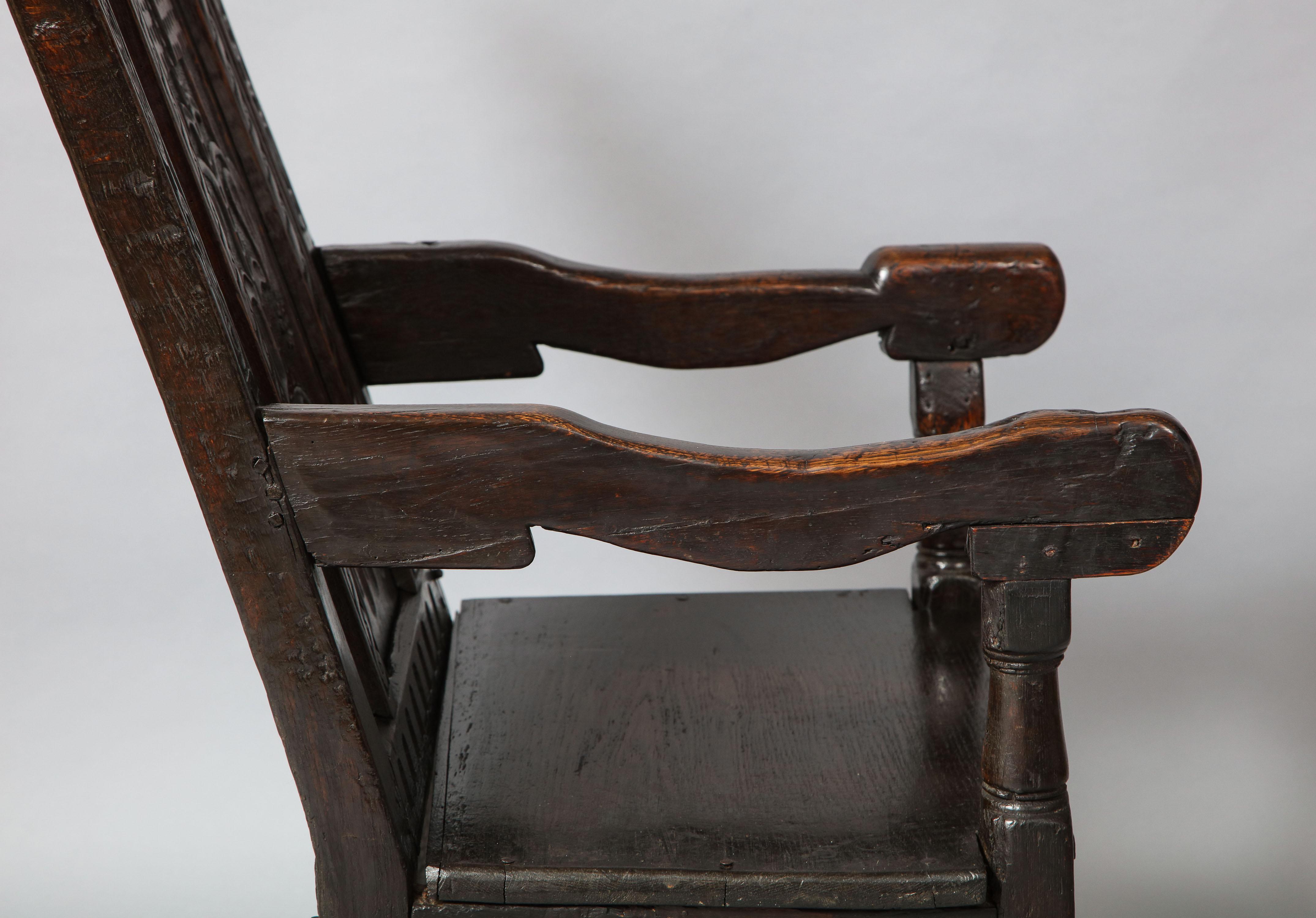 17th Century English or Welsh Wainscot Chair 6