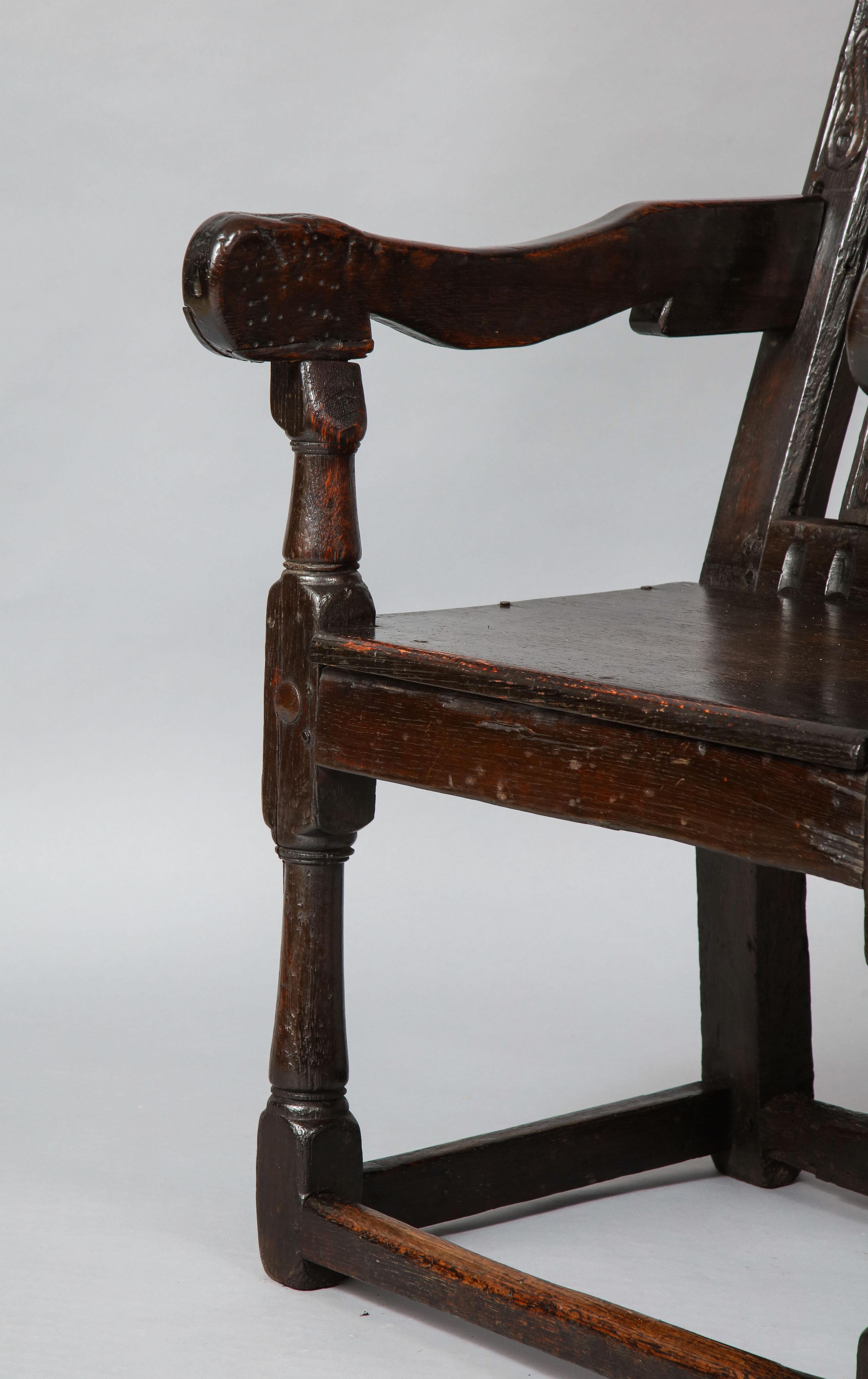 17th Century English or Welsh Wainscot Chair 9
