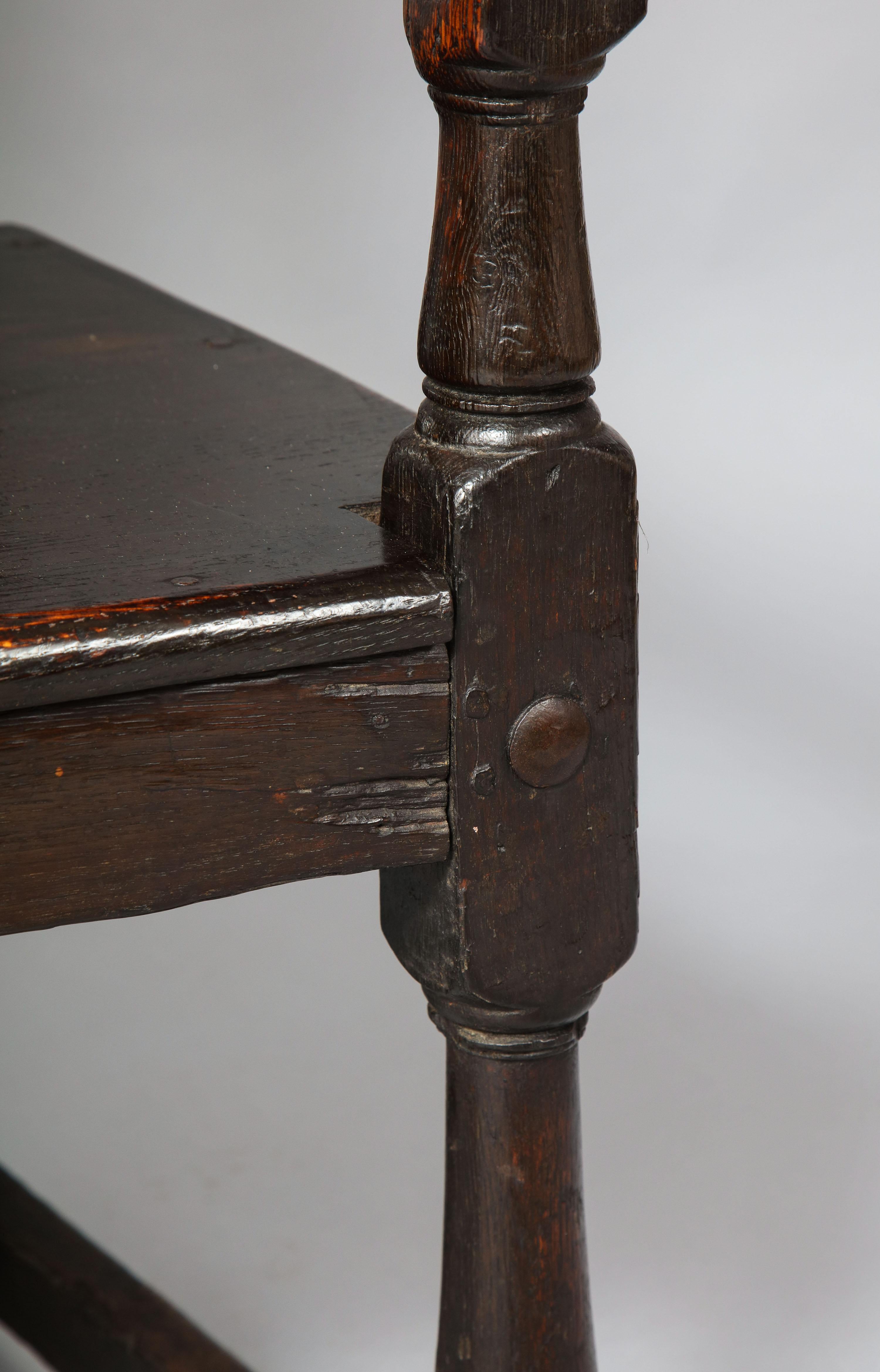 17th Century English or Welsh Wainscot Chair 10