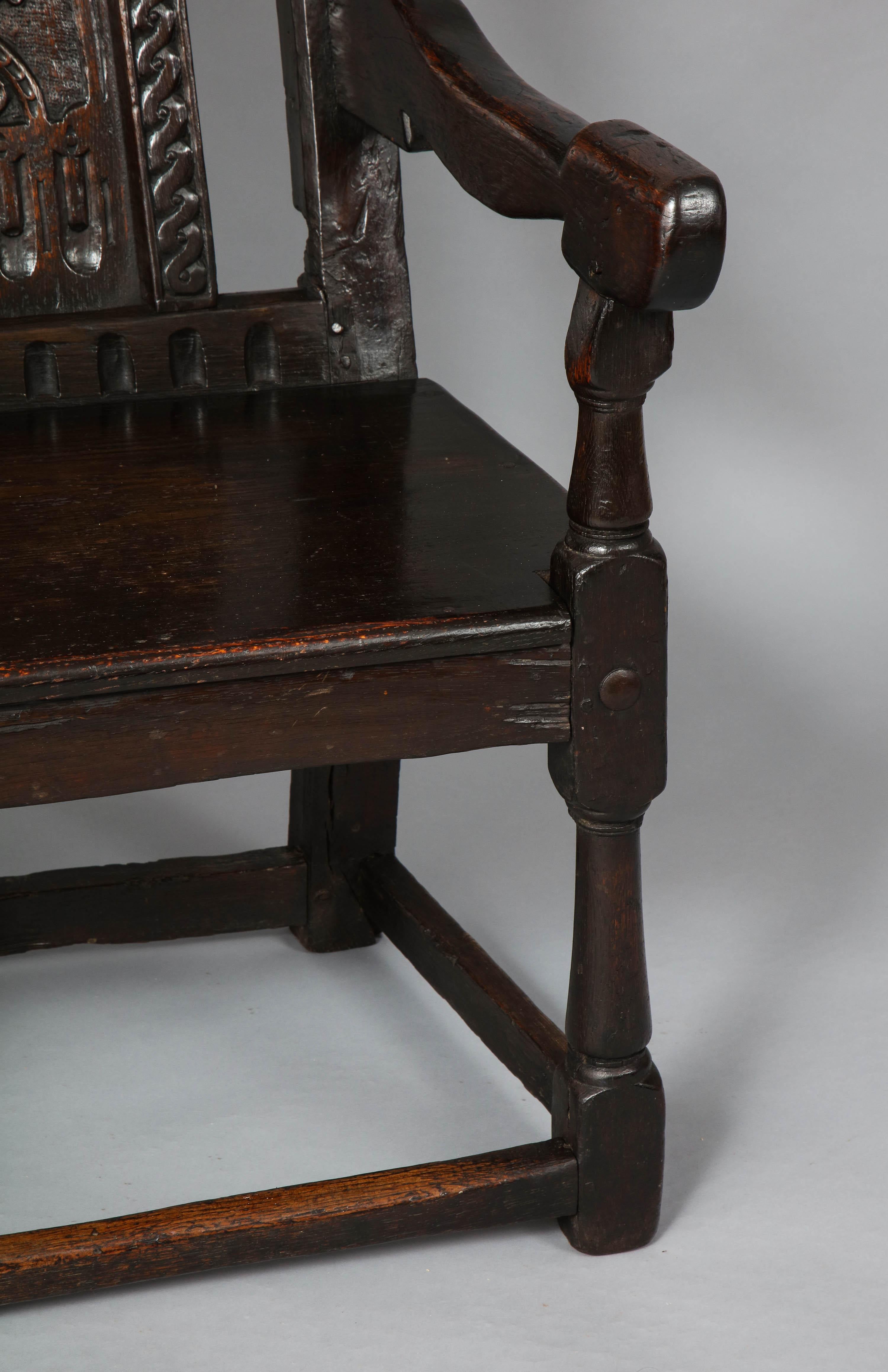 17th Century English or Welsh Wainscot Chair 1