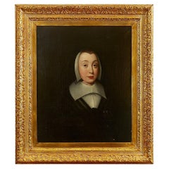 Englisches Porträt der Lady Jane Bromley aus dem 17. Jahrhundert als junge Witwe 1640 ca.