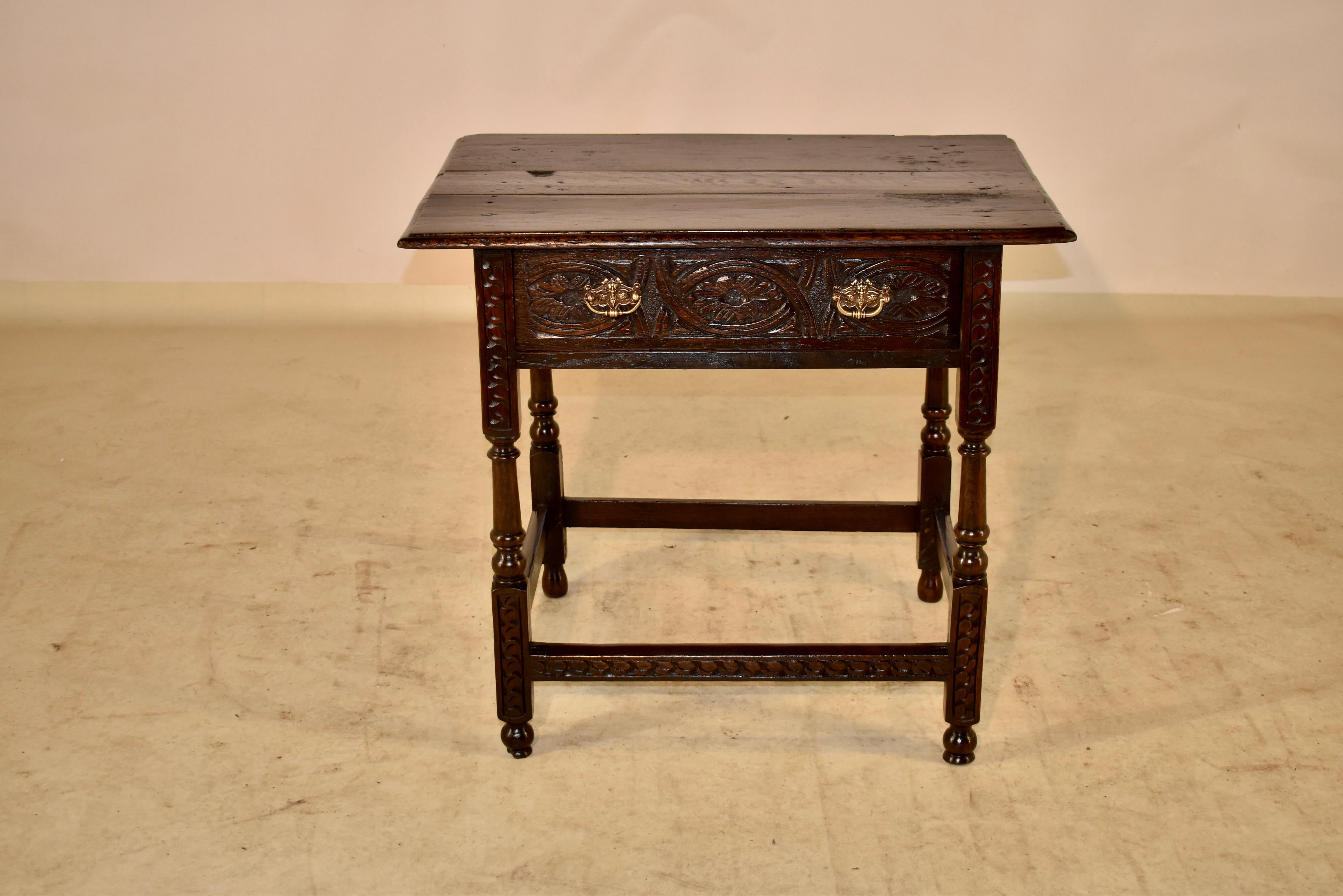 18th Century and Earlier 17th Century English Side Table For Sale
