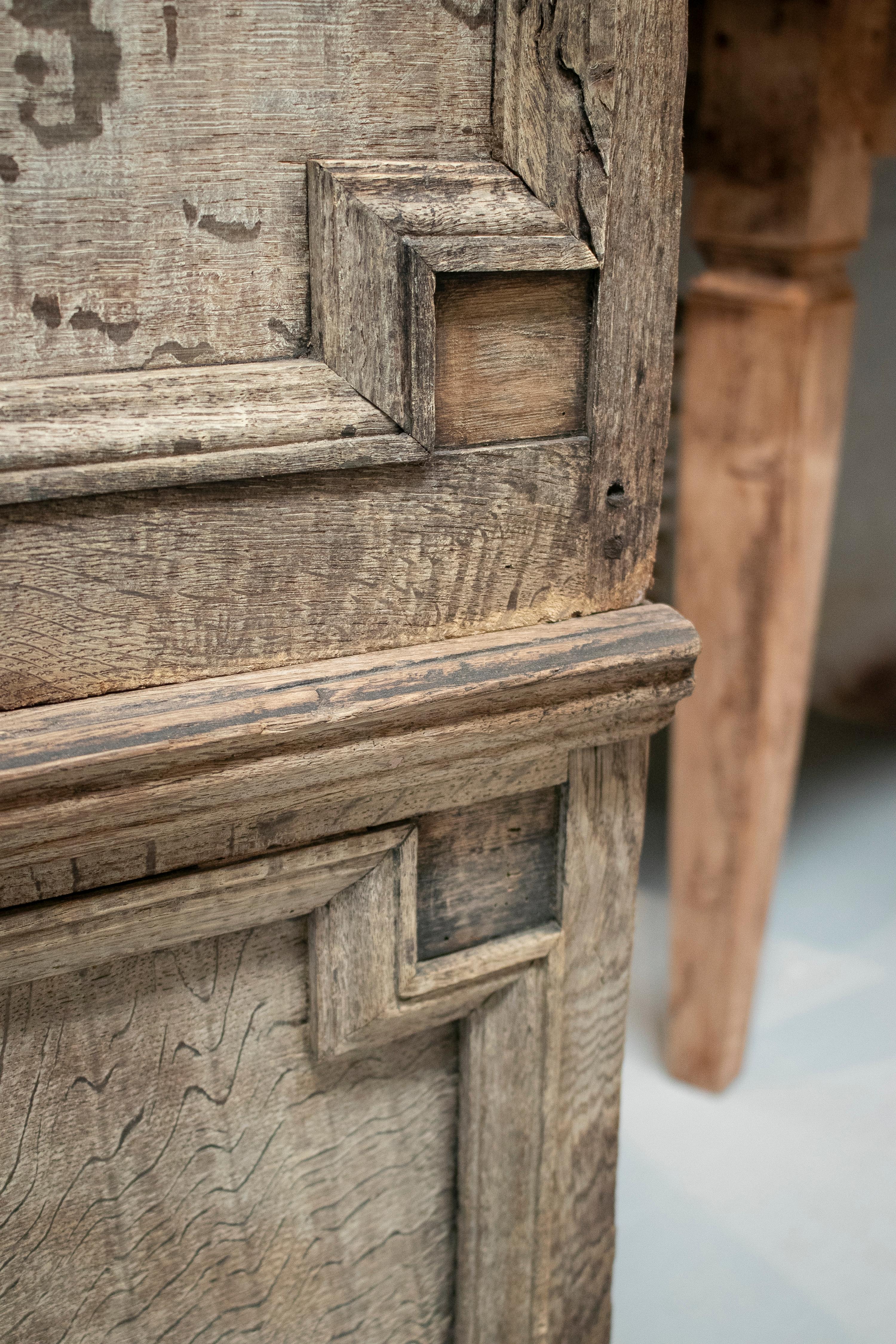 17th Century English Two Part Wooden Chest of Drawers 10