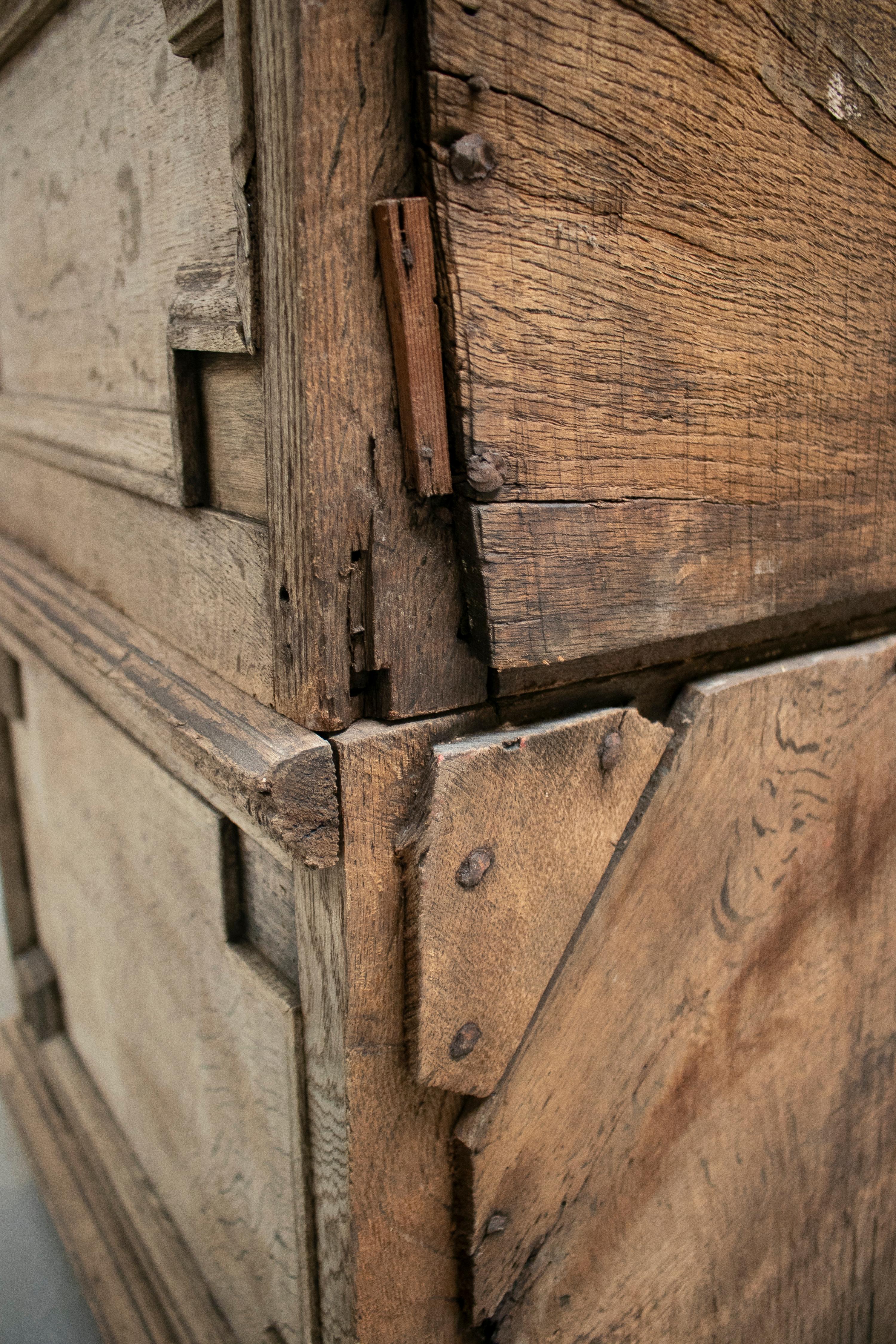 17th Century English Two Part Wooden Chest of Drawers 13