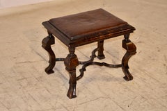 17th Century English Walnut Stool