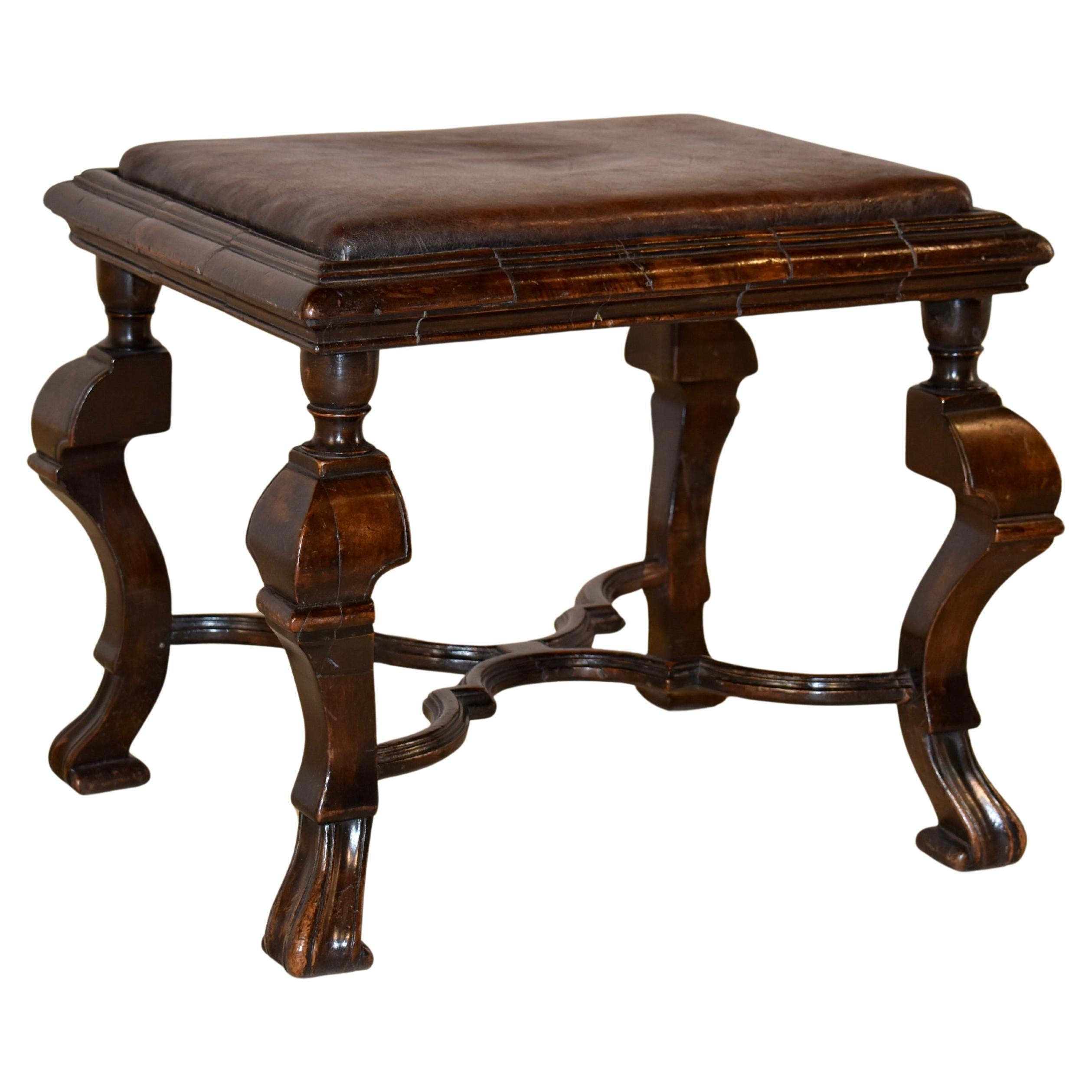 17th Century English Walnut Stool
