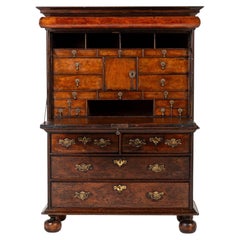 17th Century English William and Mary Period Walnut Escritoire