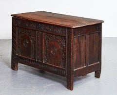 17th century English Two Panel Coffer