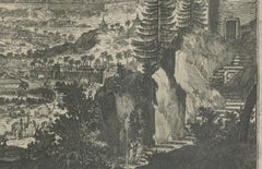 Incisione del XVII secolo della città reale di Arakan (Birmania) di Arnoldus Montanus