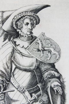 17th century Engraving of Theodoricus Quintus signed by Van Sichem Dutch Framed