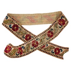17Th Century European Embroidered Textile Fragment