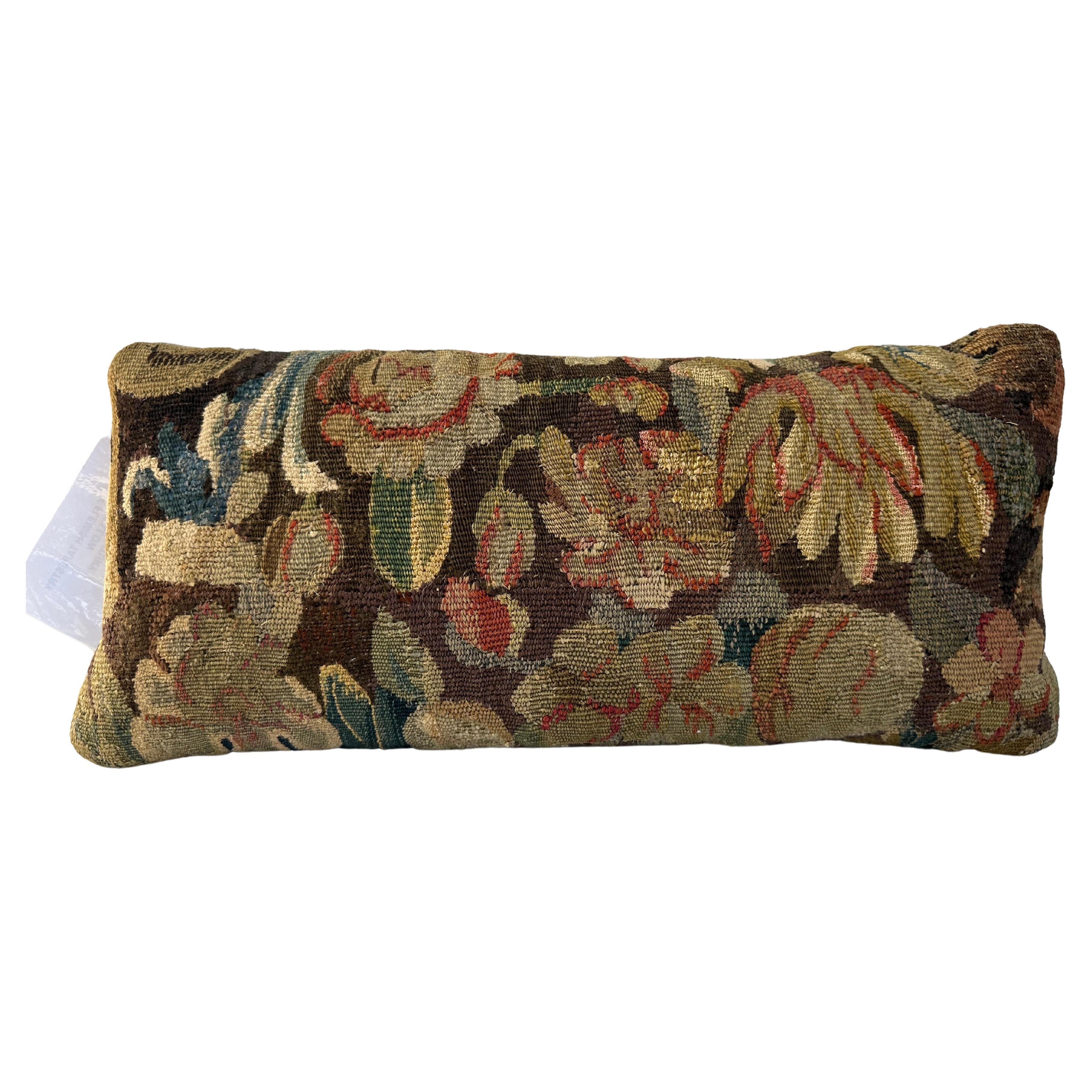 17th Century European Flemish Tapestry Pillow For Sale
