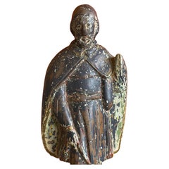 17th Century Filipino Polychrome Santos Carving "San Roque"