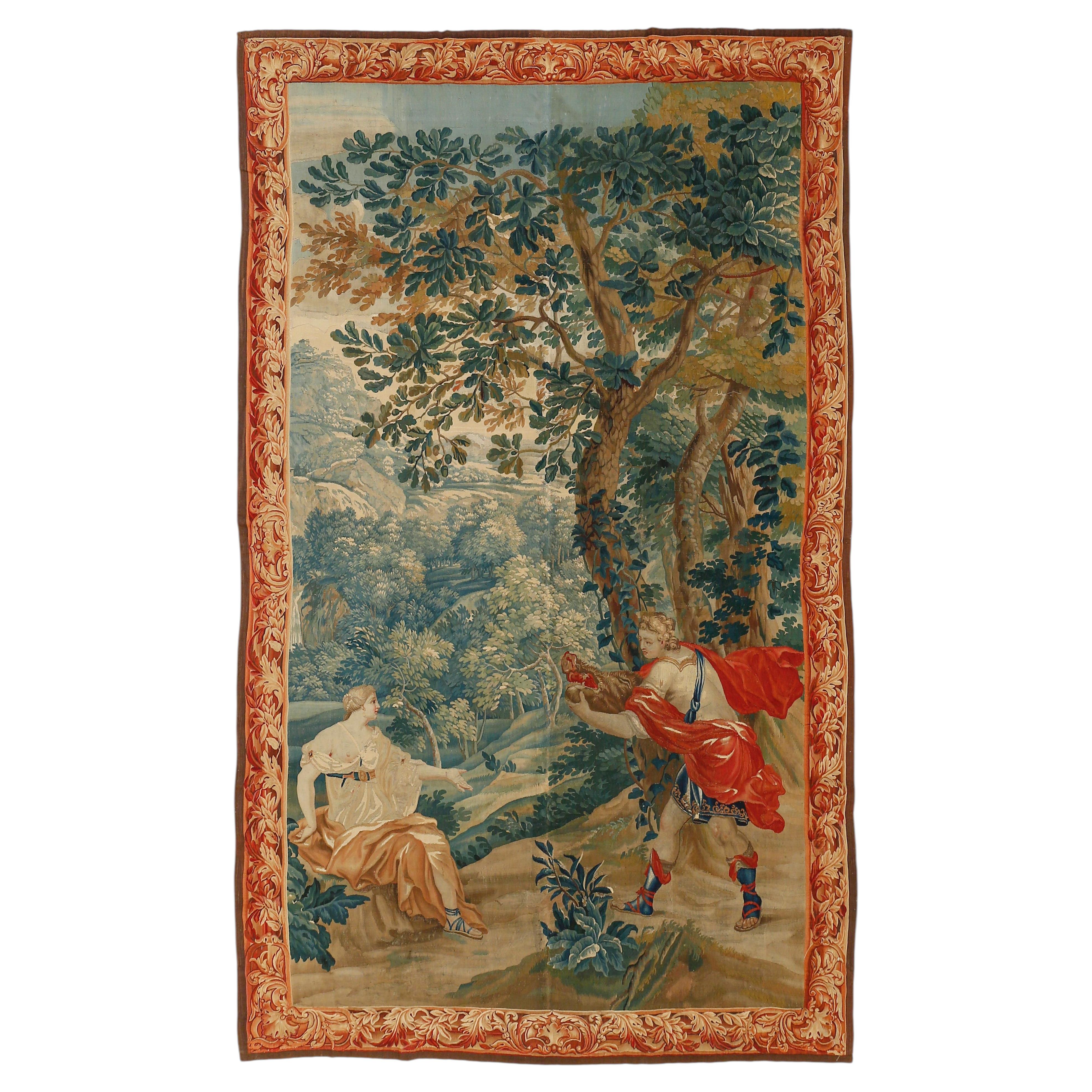 17th Century Fine Antique Flemish Tapestry Depicting a Mythological Scene