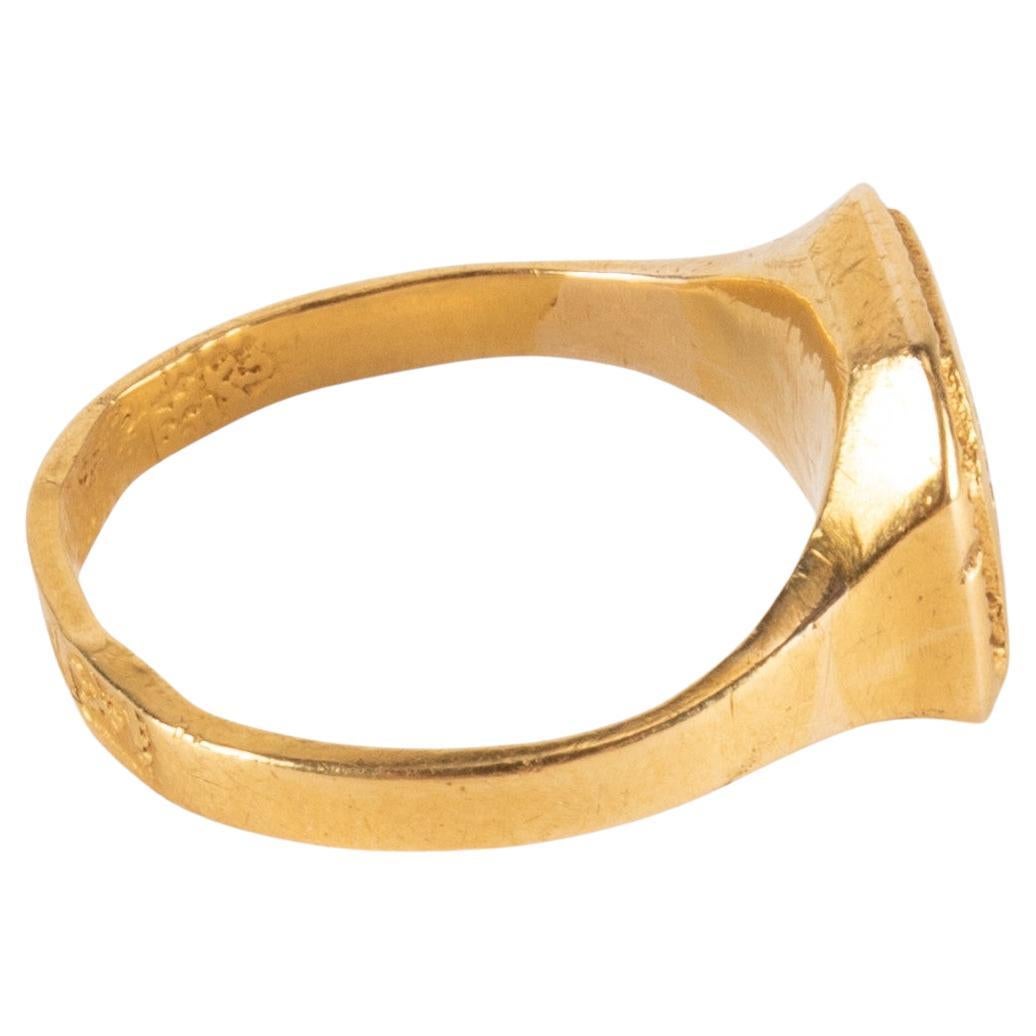 17th Century Fine Gold Merchant Ring In Excellent Condition For Sale In Firenze, IT