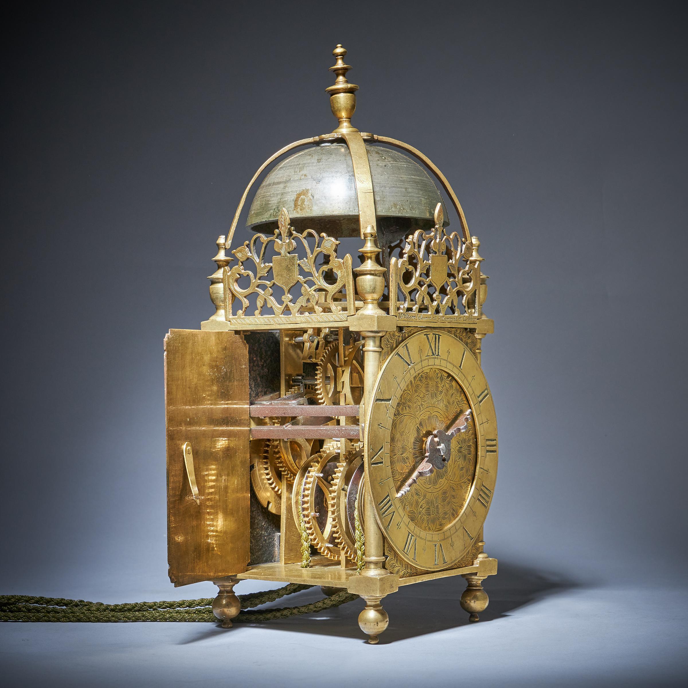17th Century First Period Lantern Clock by William Sellwood, Original Balance 1