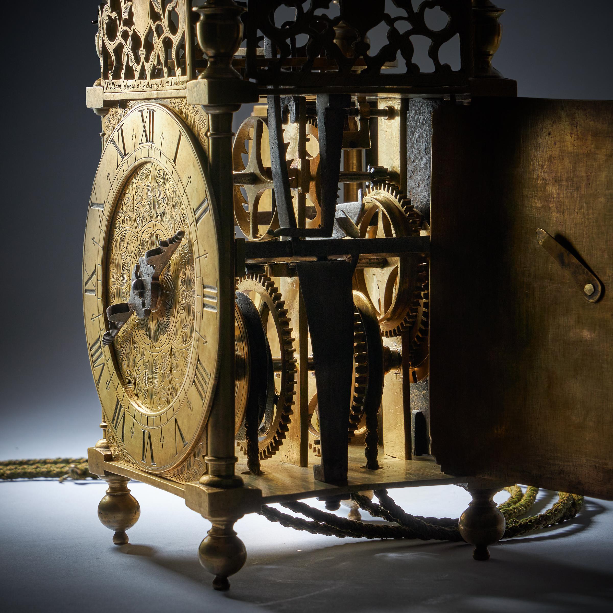 17th Century First Period Lantern Clock by William Sellwood, Original Balance 2