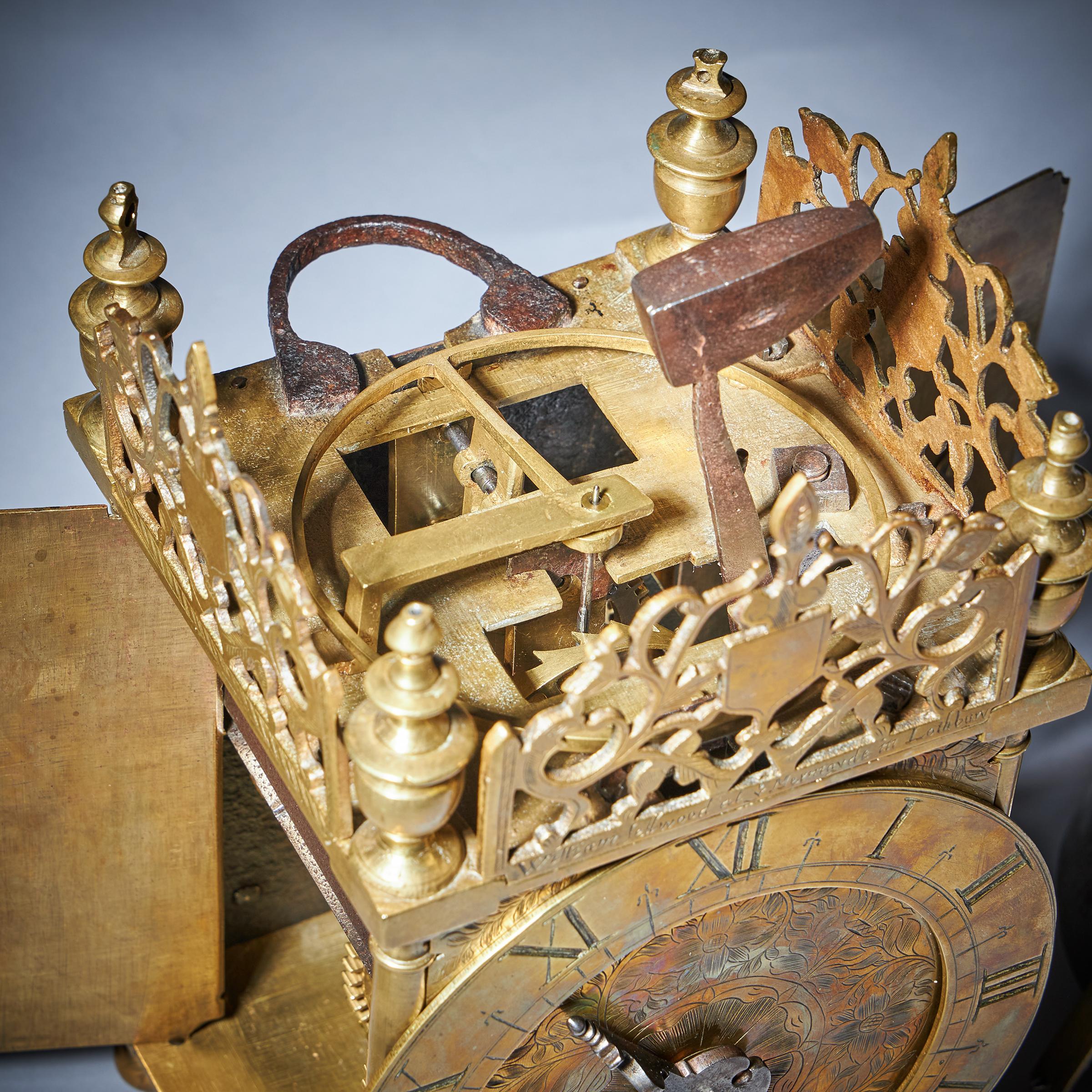 17th Century First Period Lantern Clock by William Sellwood, Original Balance 4