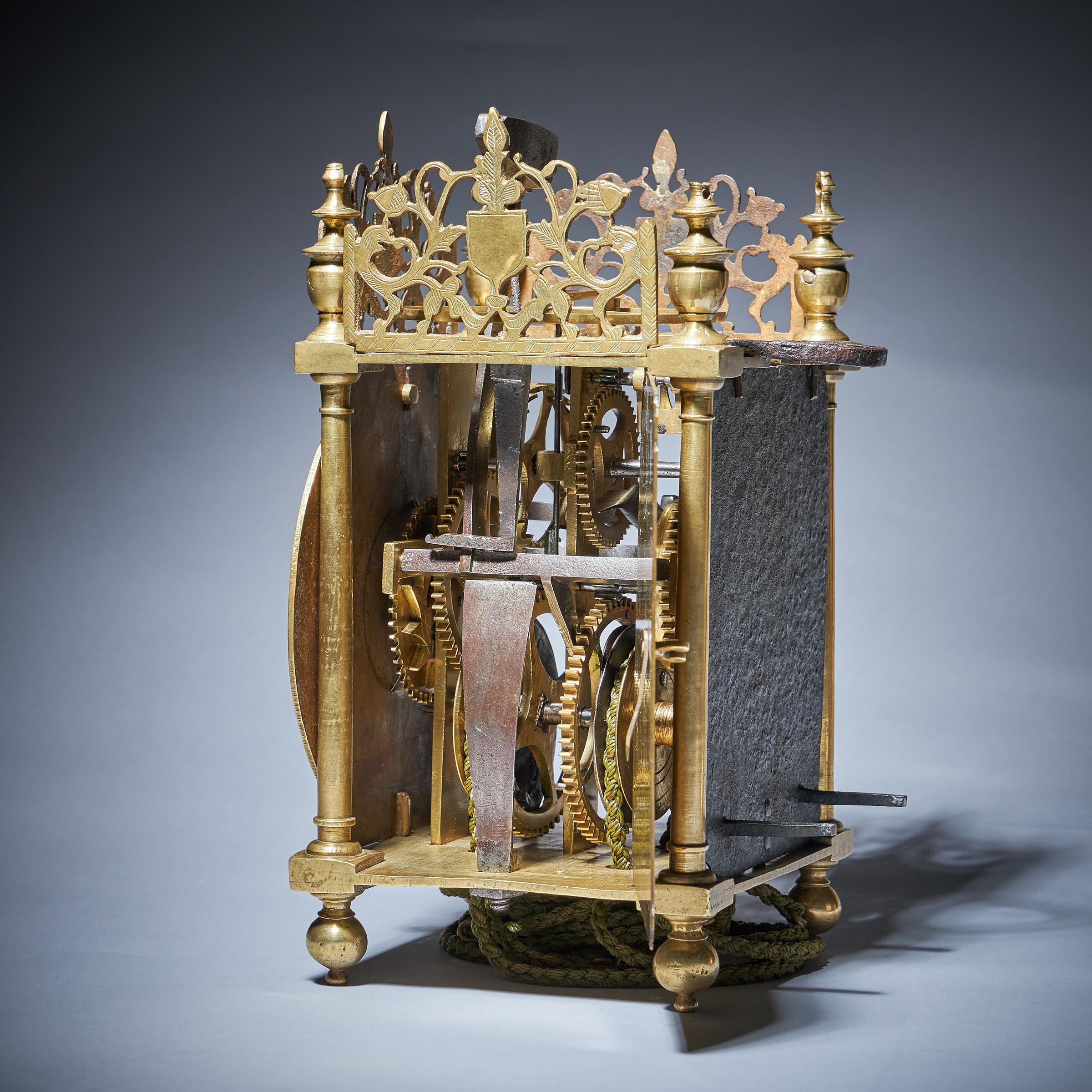 17th Century First Period Lantern Clock by William Sellwood, Original Balance 5