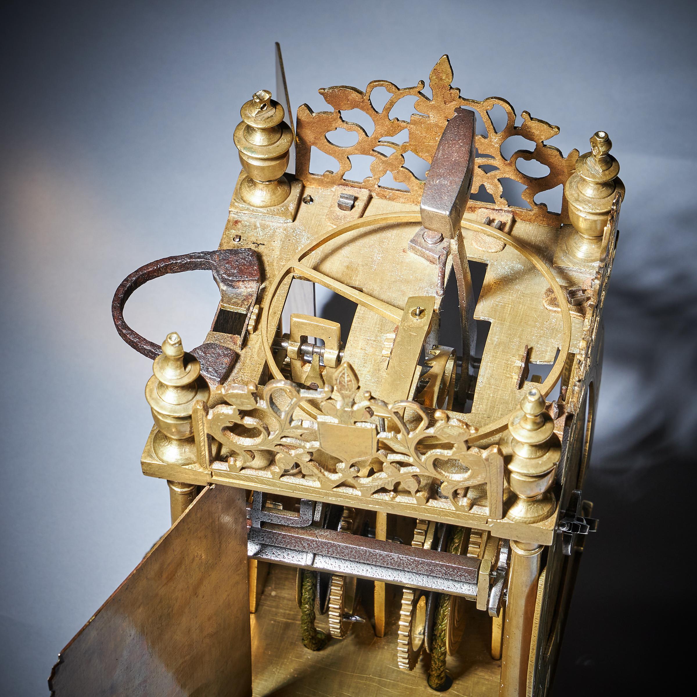 17th Century First Period Lantern Clock by William Sellwood, Original Balance 6
