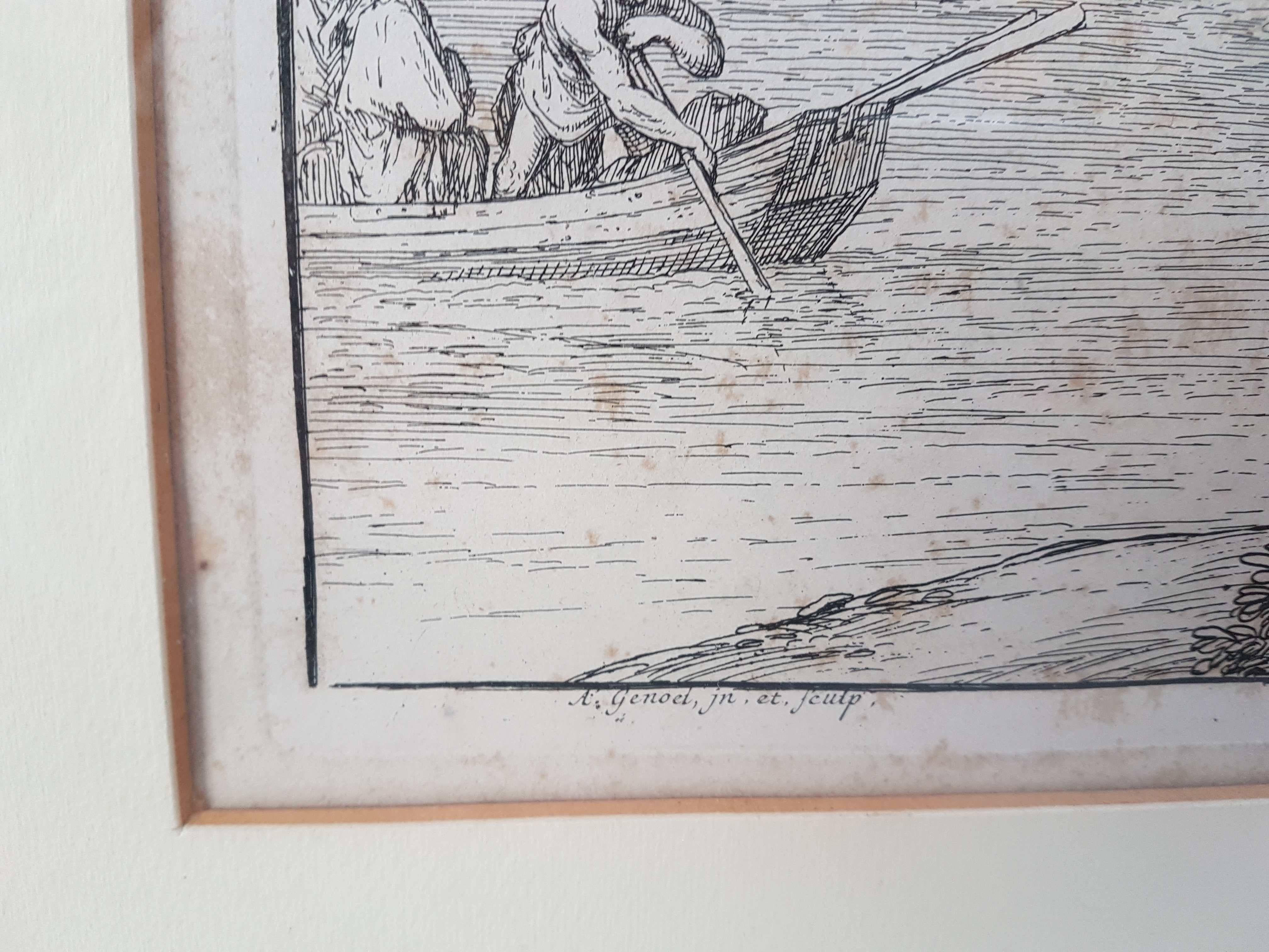Flämische Abraham Genoels II. „Landschaft mit Kaninchen“, Radierung aus dem 17. Jahrhundert im Angebot 2