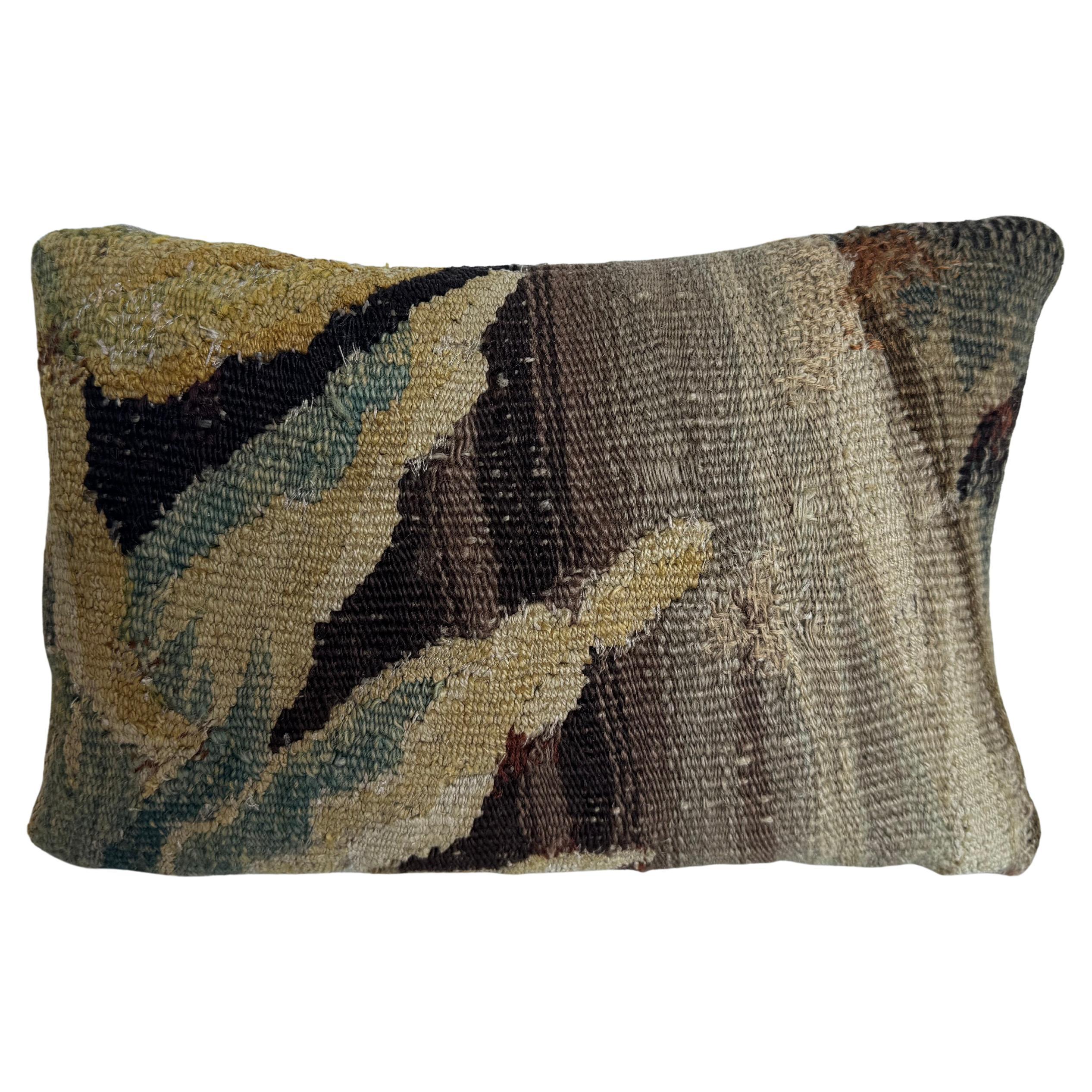 17th Century Flemish Abstract Tapestry Pillow For Sale