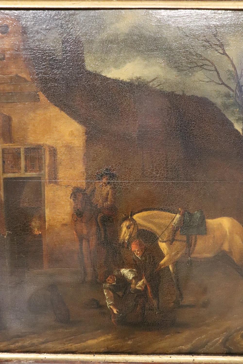 Oiled 17th Century Flemish Antique Oil Painting on Board For Sale