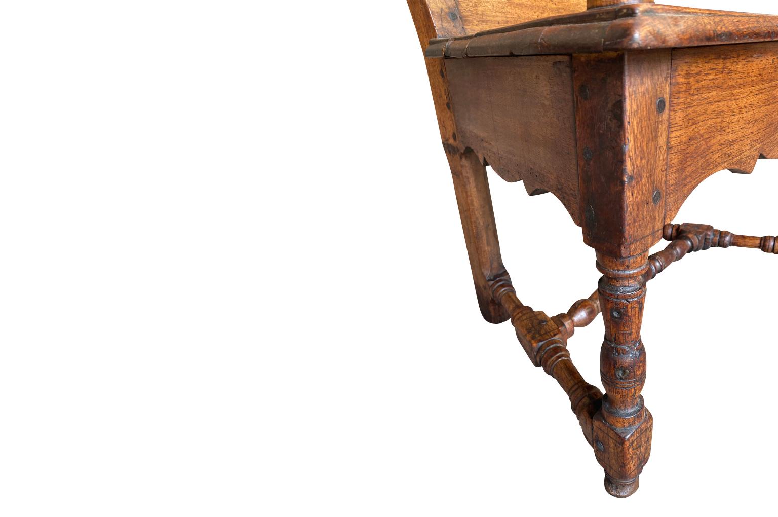 Walnut 17th Century Flemish Armchair For Sale
