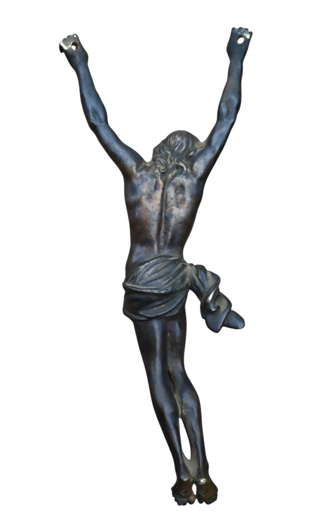 Flämischer Bronzekorpus aus dem 17. Jahrhundert - Jansenistischer Typ - 24 cm (18. Jahrhundert und früher) im Angebot