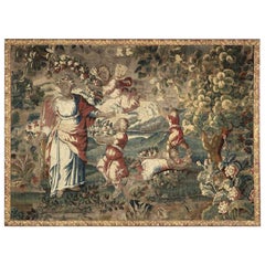 Antique 17th Century Flemish Baroque Framed Tapestry