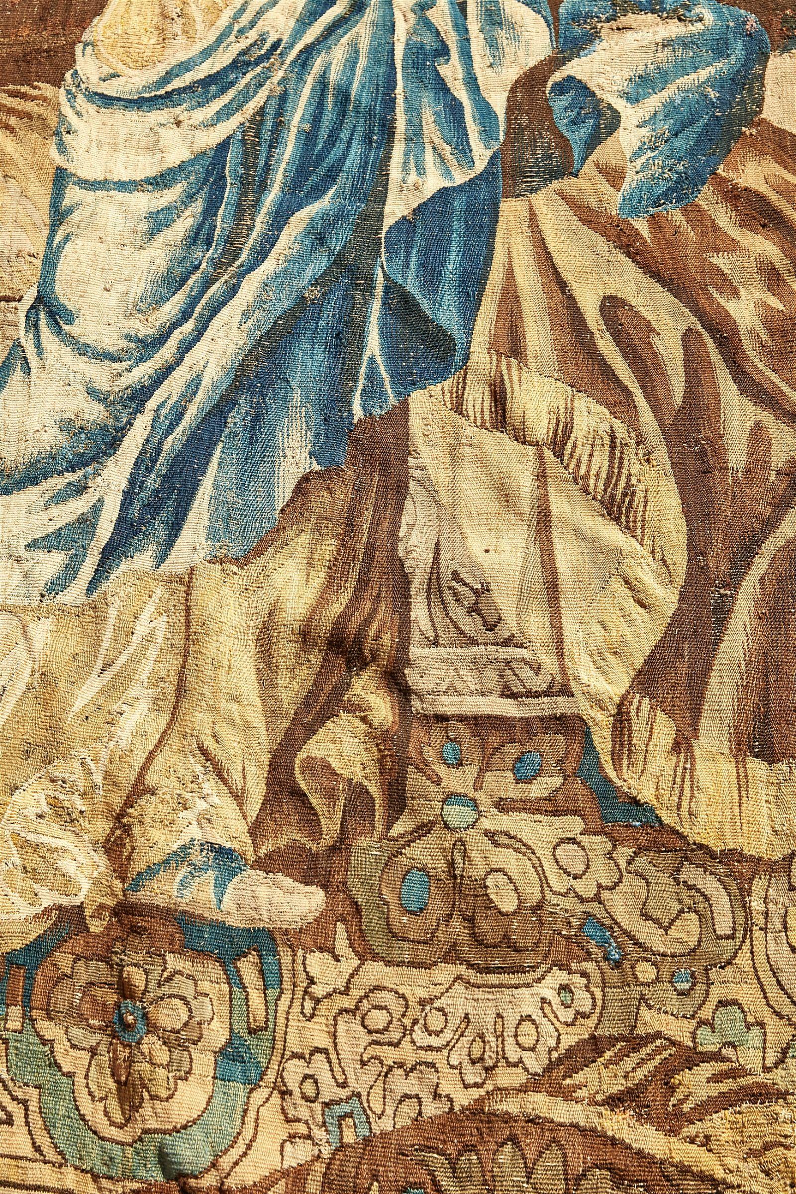 Flemish Barock Wandteppich aus dem 17. (Stoff) im Angebot