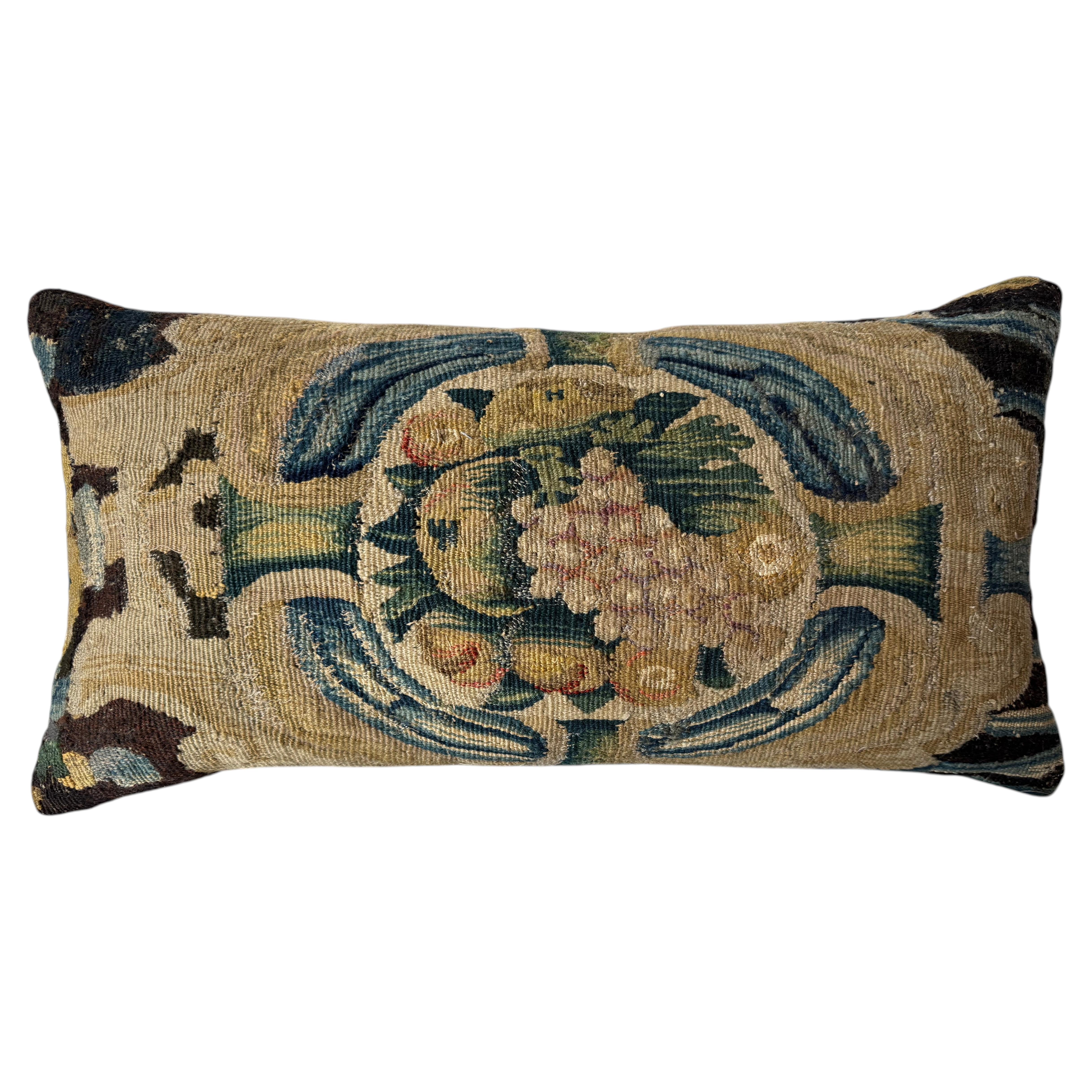 17th Century Flemish Baroque Tapestry Pillow