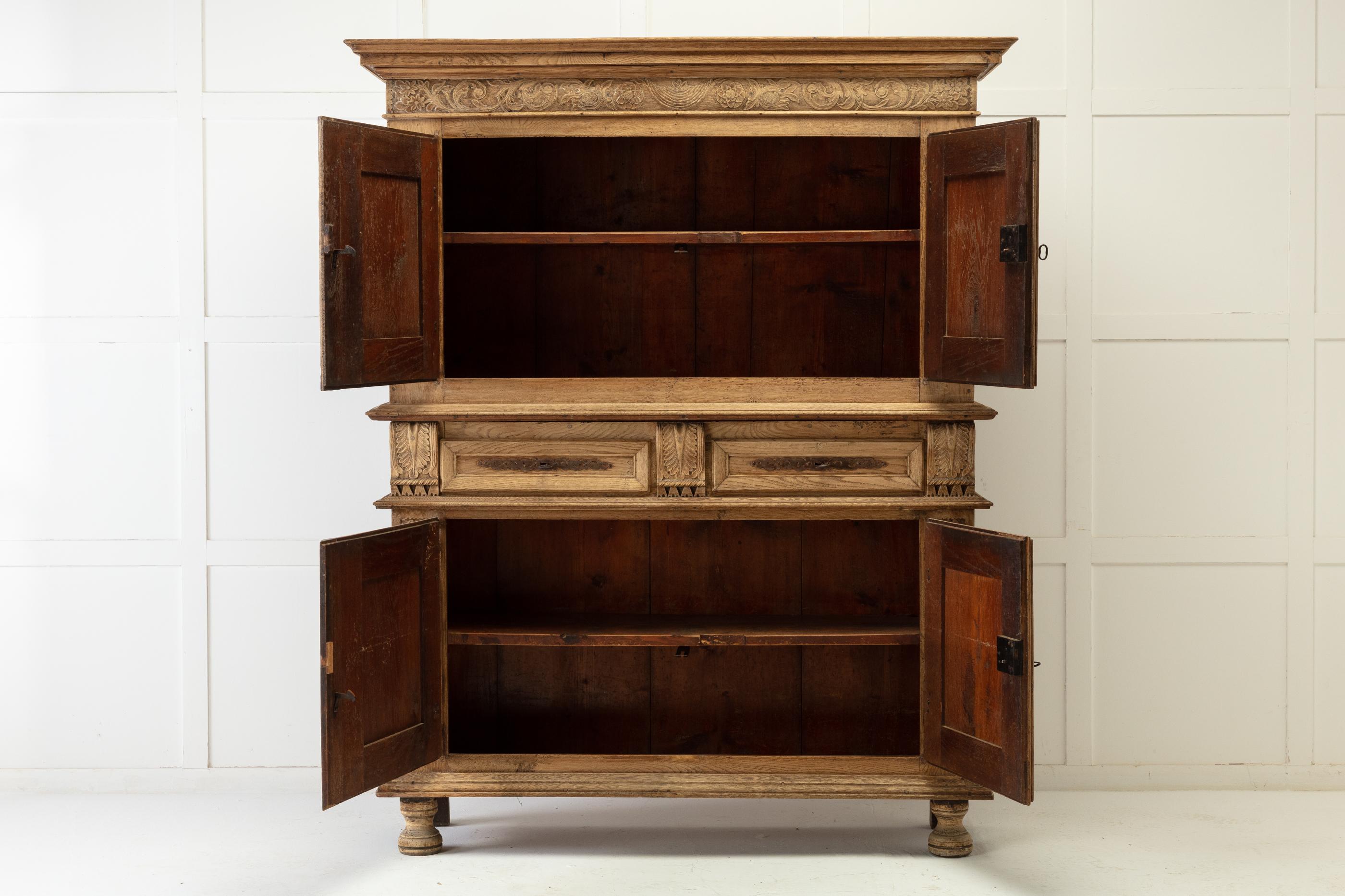 17th Century Flemish Bleached Oak Cabinet 7