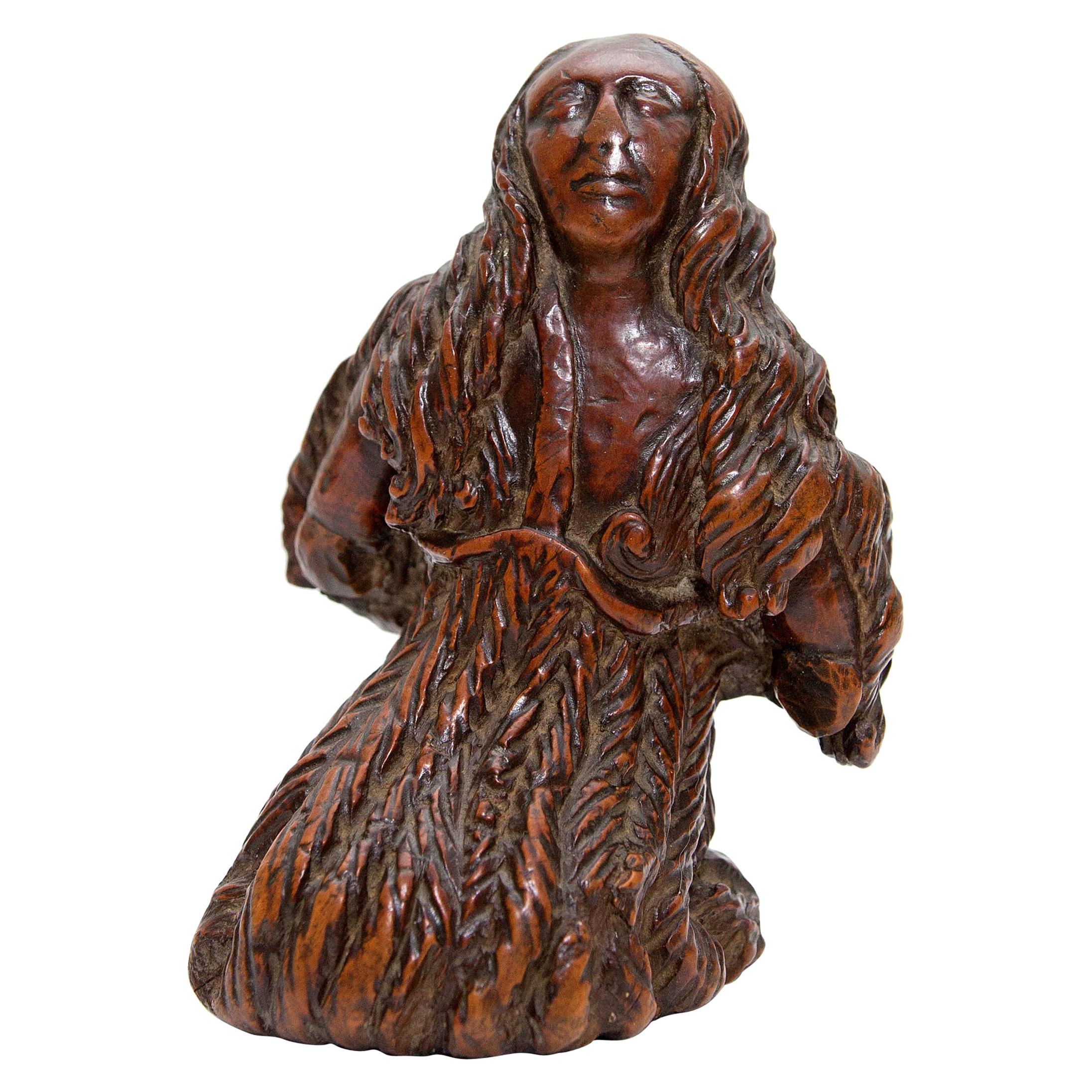 17th Century Flemish Carving of a Religious Figure