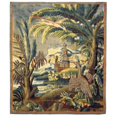 17th Century Flemish Chinoiserie Landscape Tapestry