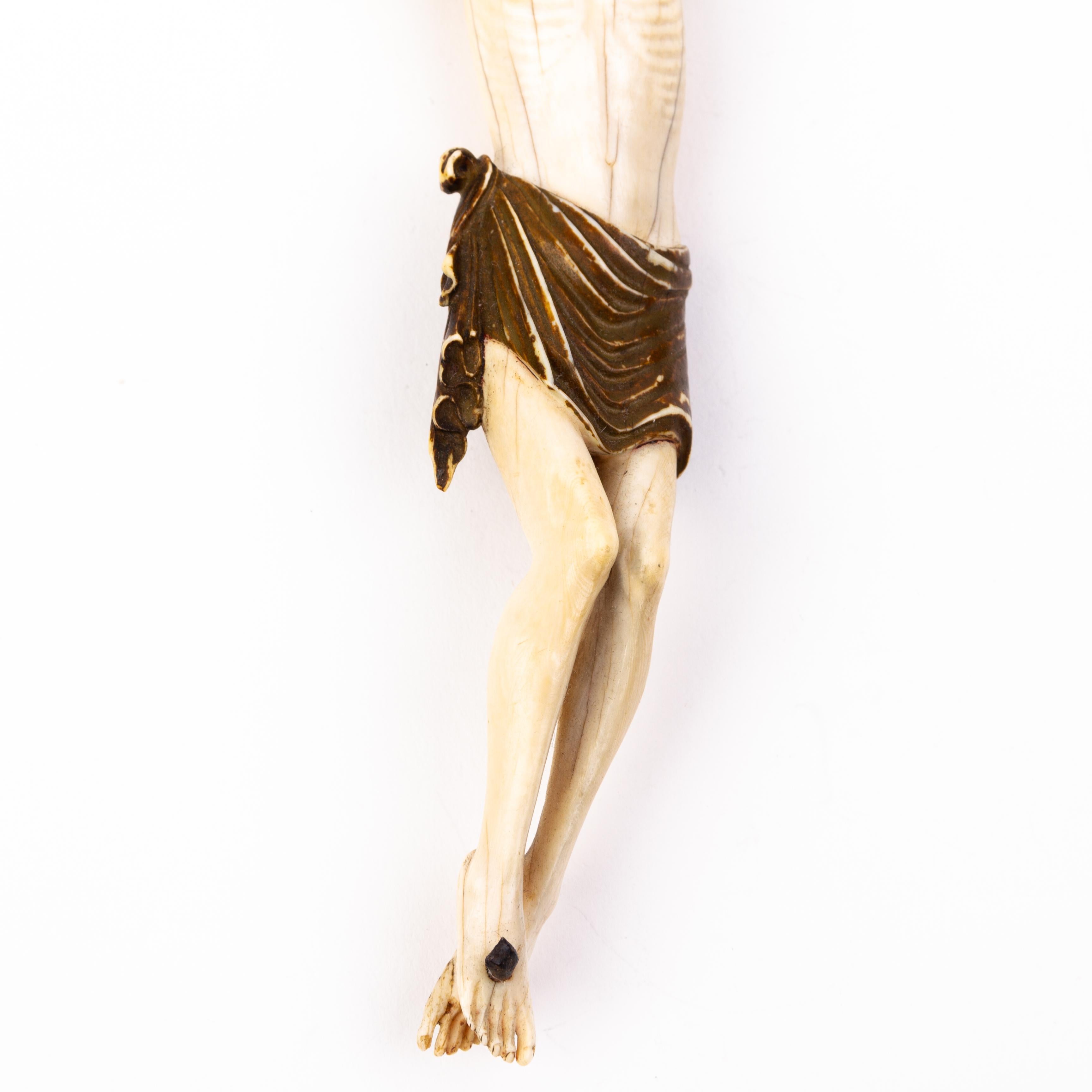 Polychromed 17th Century Flemish Corpus Christi Religious Carving