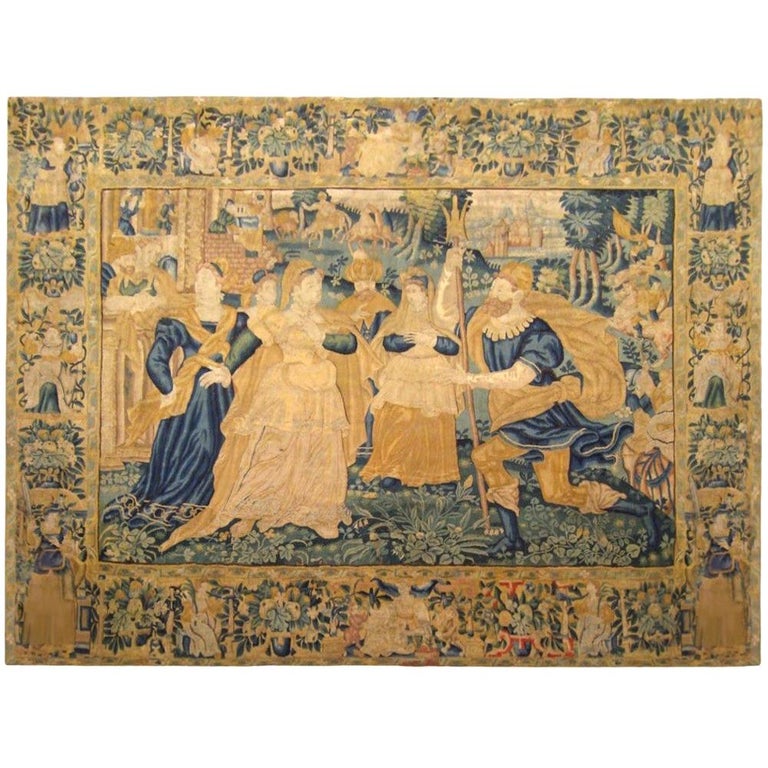 17th Century Flemish Historical Tapestry For Sale