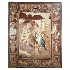 Flämischer mythologischer Wandteppich aus dem 17. Jahrhundert, der Zeus und Hera darstellt