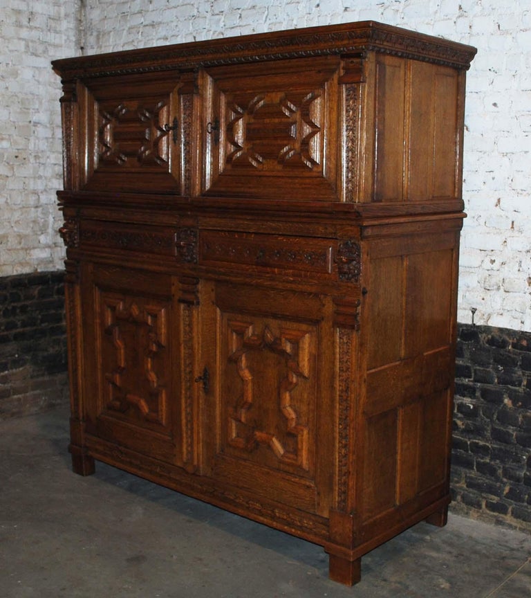 17th Century Flemish Oak Renaissance Cupboard For Sale at 1stDibs