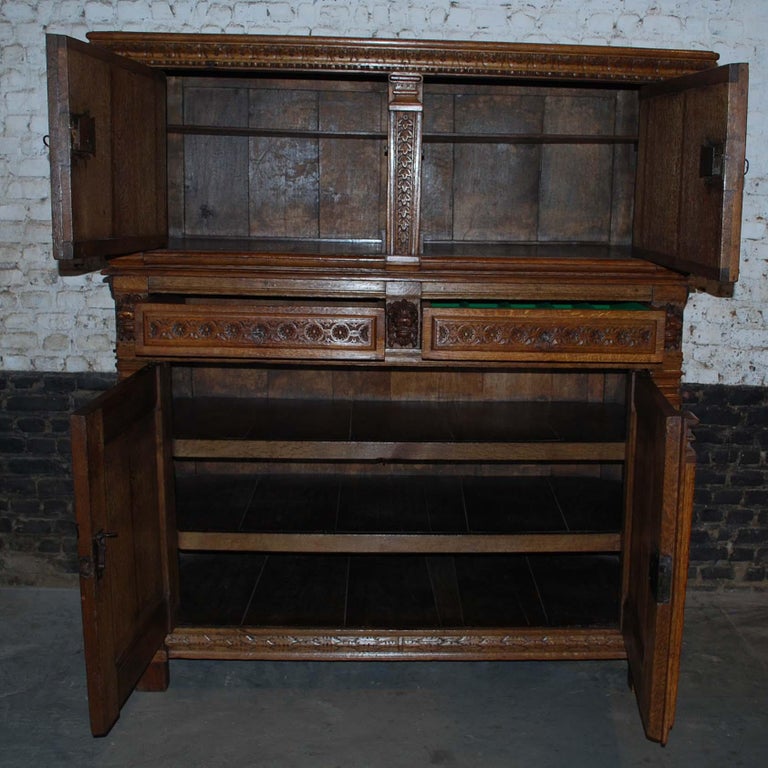 17th Century Flemish Oak Renaissance Cupboard For Sale at 1stDibs