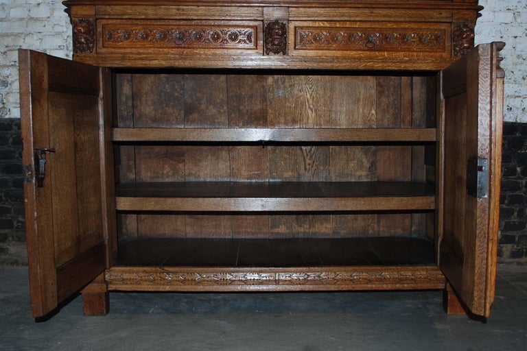 17th Century Flemish Oak Renaissance Cupboard For Sale at 1stDibs