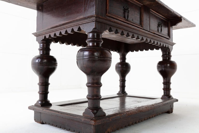 17th Century Flemish Oak Side Table at 1stDibs